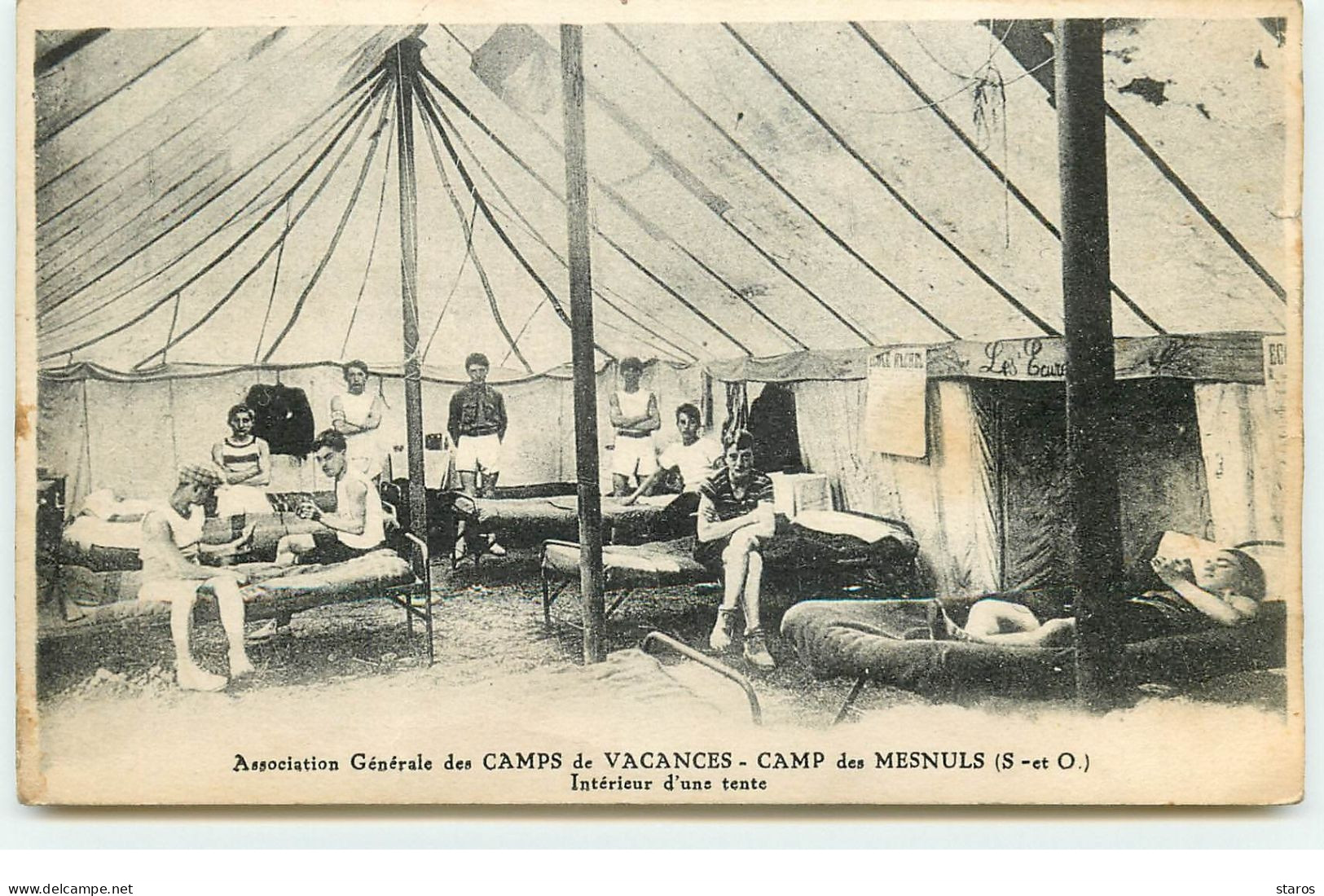 Association Générale Des Camp De Vacances - Camp Des MESNULS - Intérieur D'une Tente - Sonstige & Ohne Zuordnung