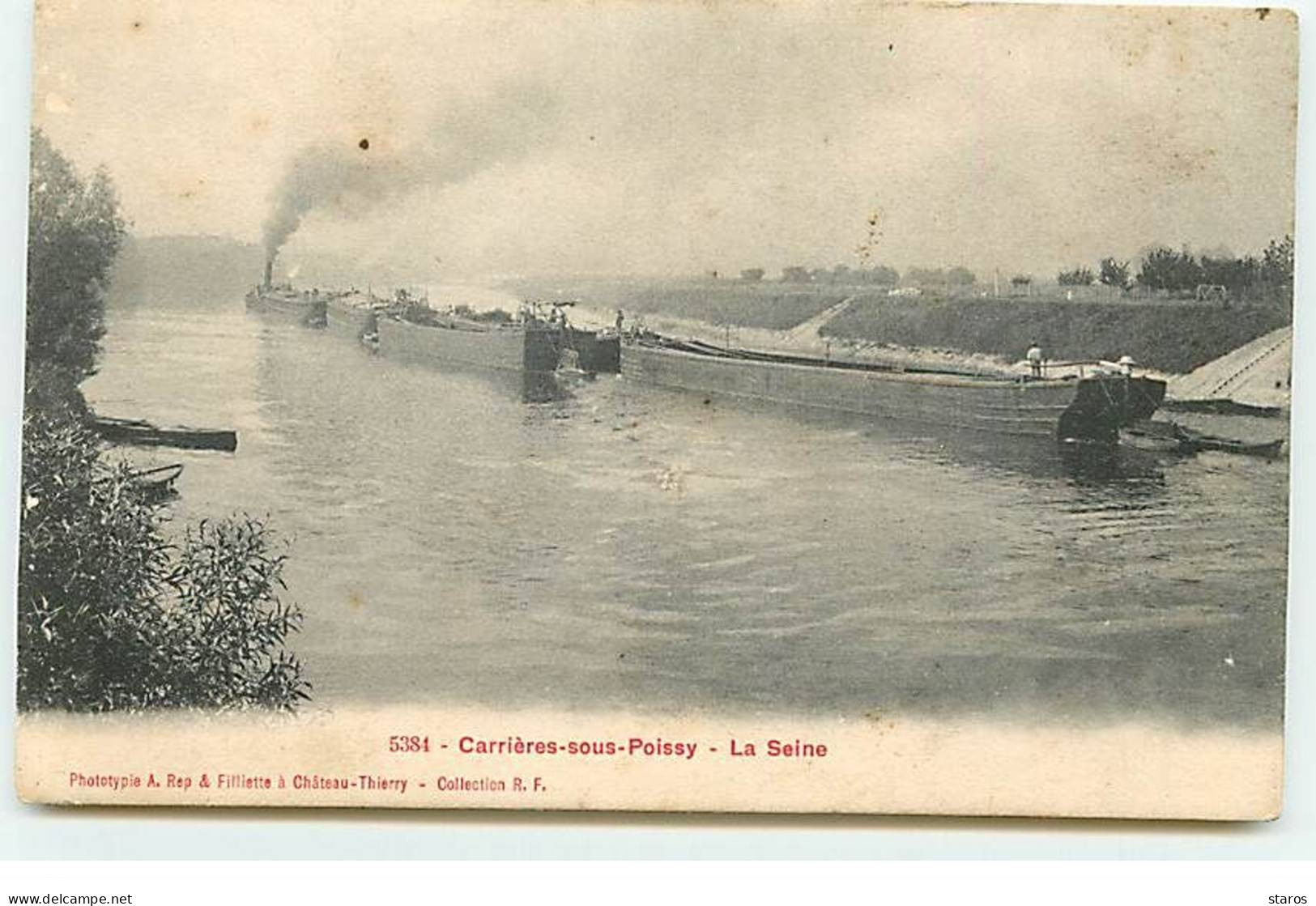 CARRIERES SOUS POISSY - La Seine - Péniches - Carrieres Sous Poissy