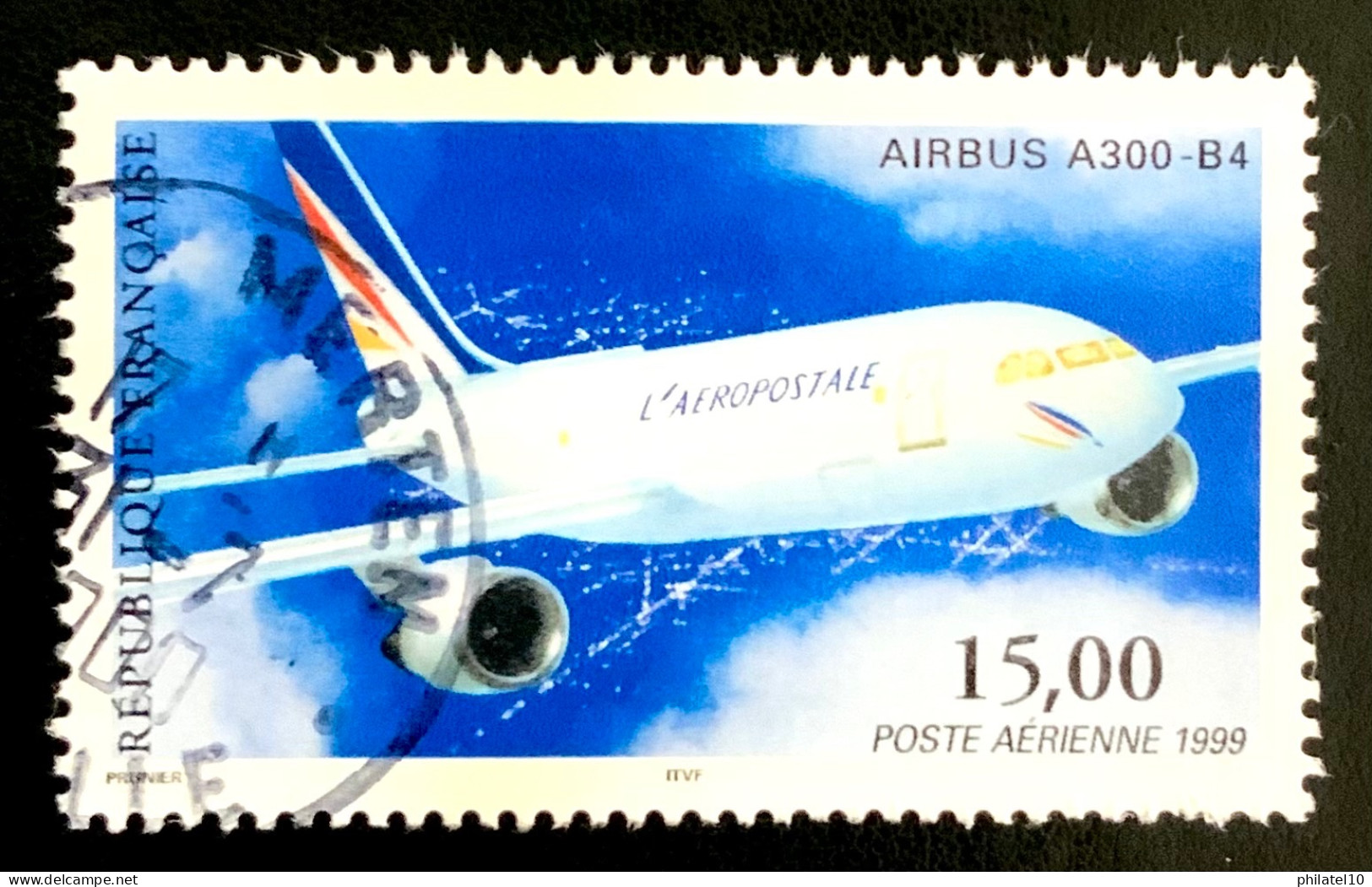 1959 FRANCE N 63 - AIRBUS A300-B4 L’AÉROPOSTALE - OBLITERE - 1927-1959 Used