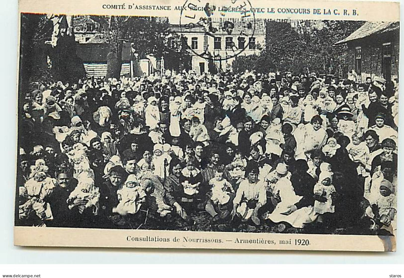 ARMENTIERES, Mai 1920 - Comité D'Assitance Aux Régions Libérées ... - Consultations De Nourrissons - Armentieres