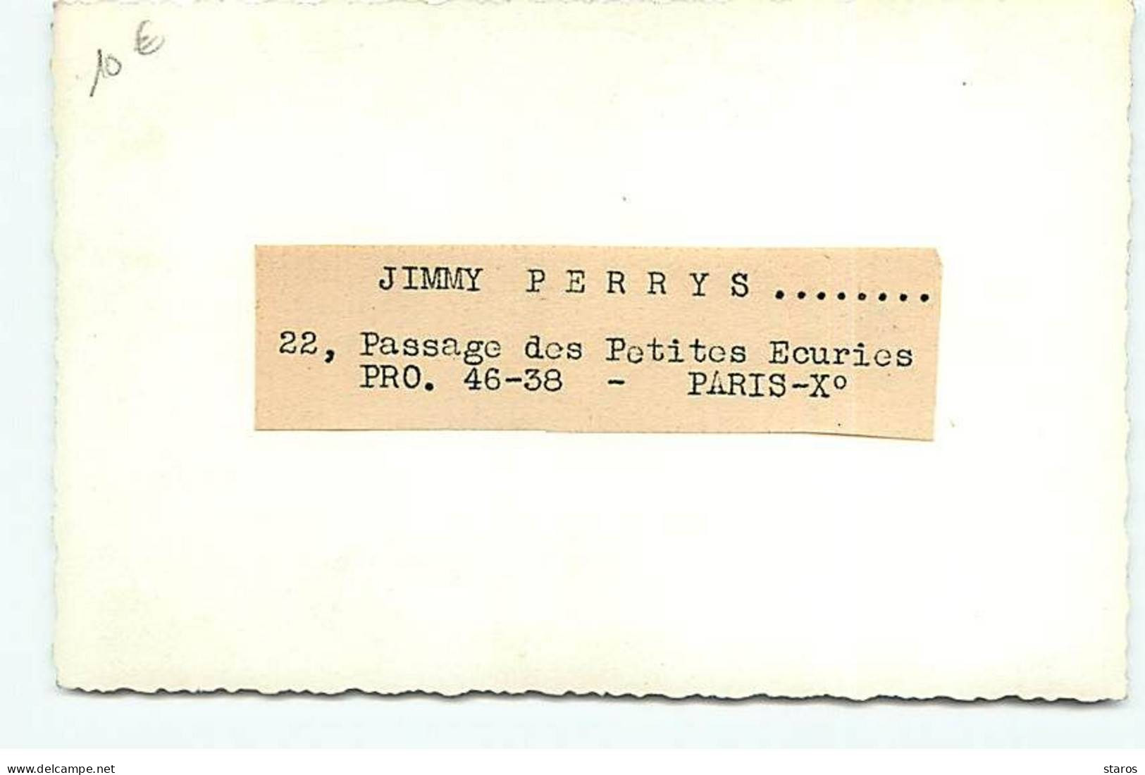 Artiste - Jimmy Perrys - Burlesque, Fantaisie, Humour - 22 Passage Petites Ecuries PARIS X - Artistes