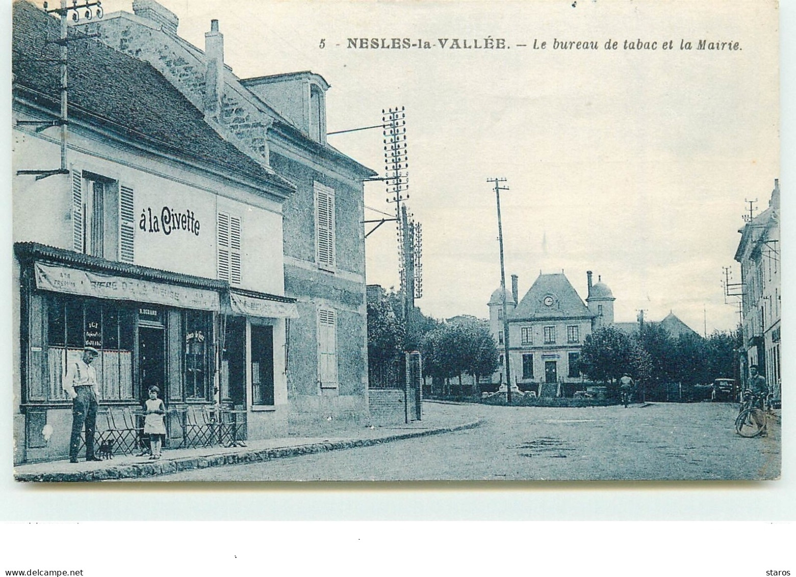 NESLES-LA-VALLEE - Le Bureau De Tabac Et La Mairie - A La Civette - R. Durand - Nesles-la-Vallée