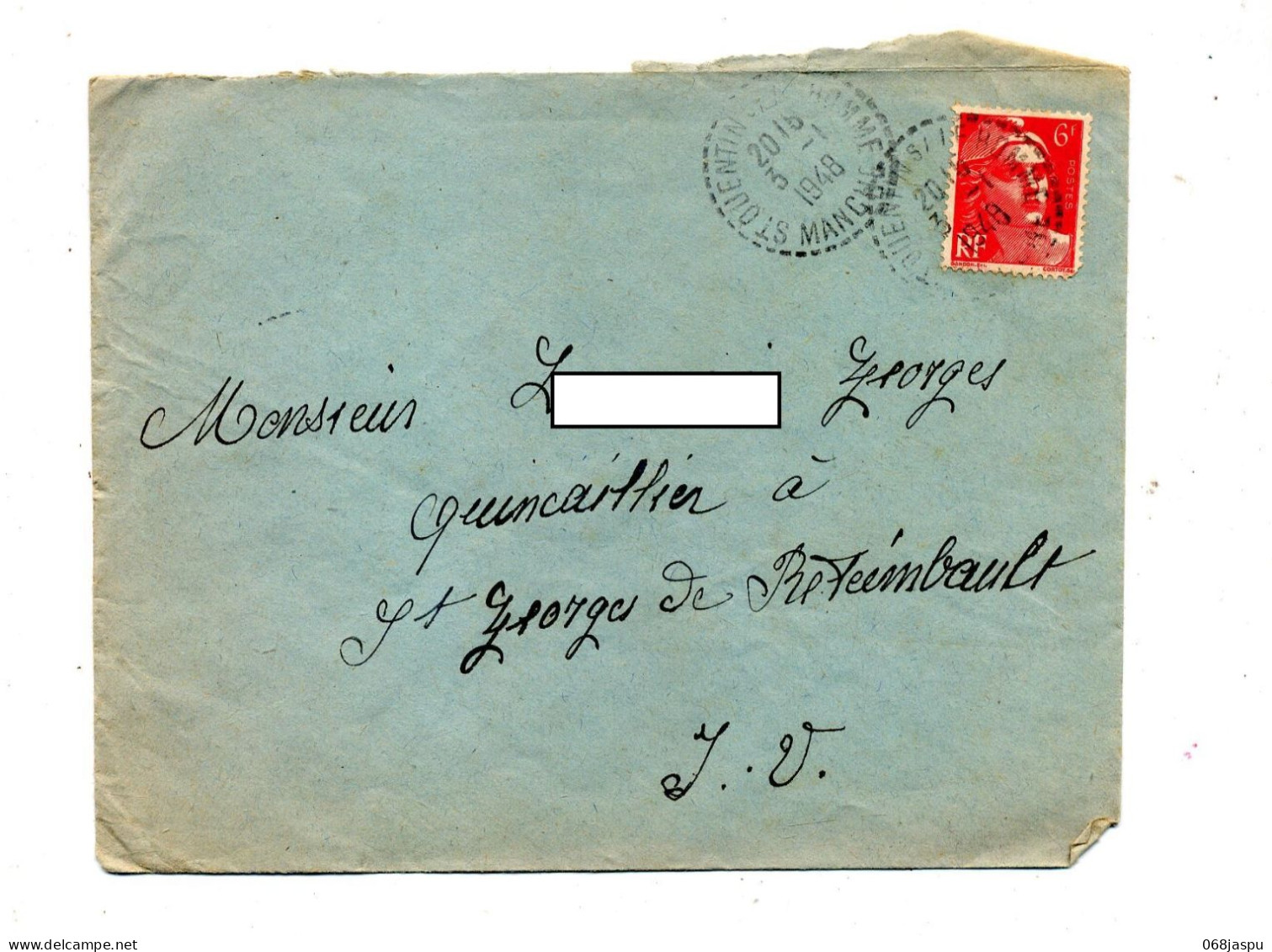 Lettre Cachet Saint Quentin - Manual Postmarks