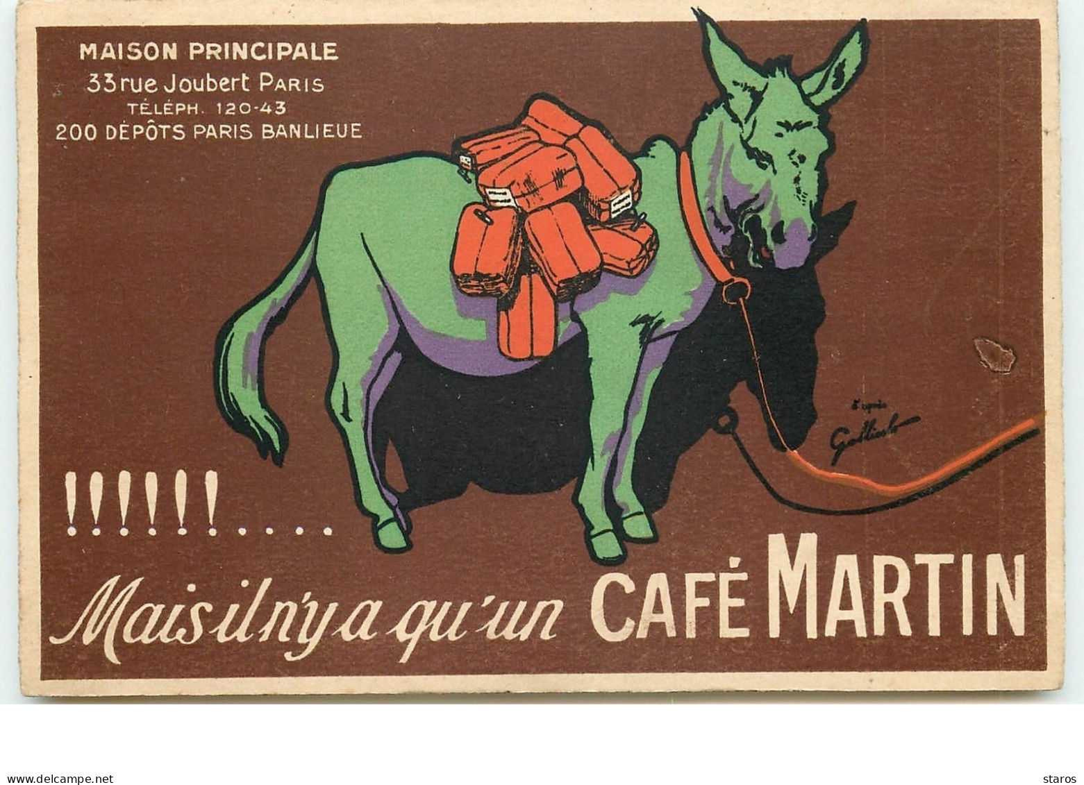 Mais Il N'y A Qu'un Café Martin - Ane - PARIS - 33 Rue Joubert - Advertising