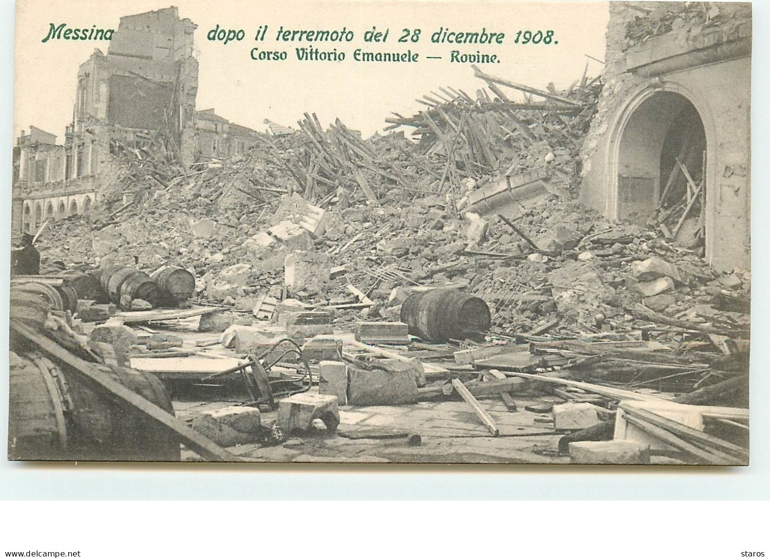 MESSINA Dopio Il Terremoto Del 28 Dicembre 1908 - Corso Vittorio Emanuele - Rovine - Messina