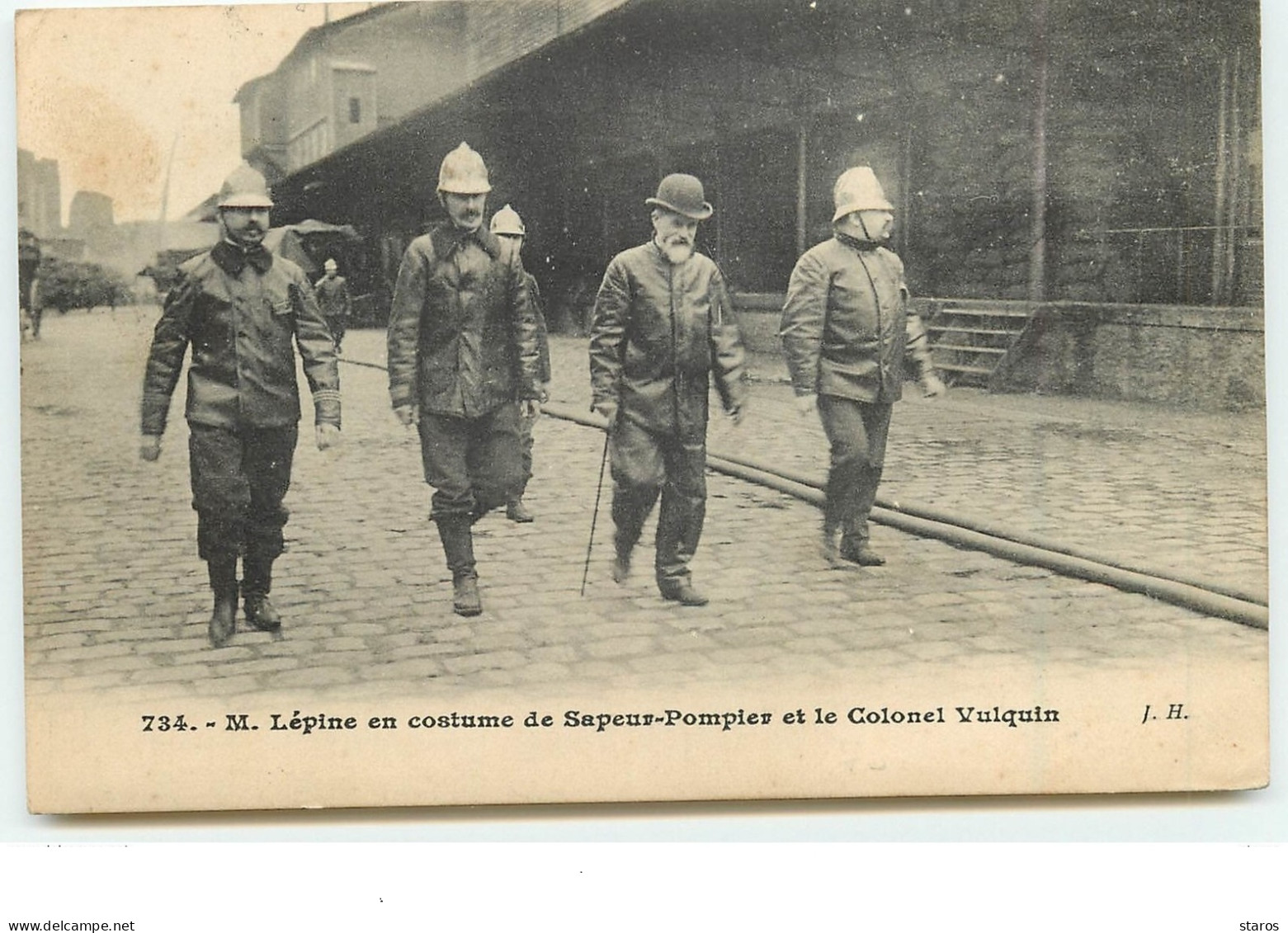 M. Lépine En Costume De Sapeur-Pompier Et Le Colonel Vuiquin - JH N°734 - Feuerwehr