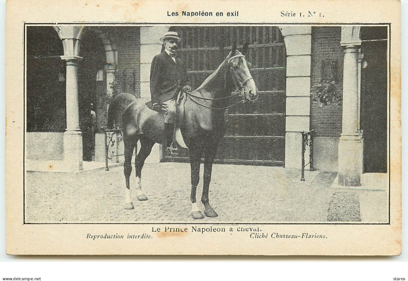 Les Napoléon En Exil - Le Prince Napoléon à Cheval - Politicians & Soldiers