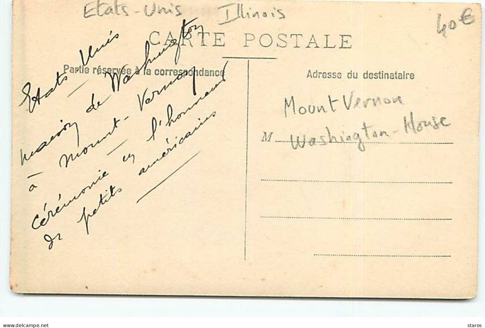 Etats-Unis - RPPC - Mount Vernon - Washington House - Other & Unclassified