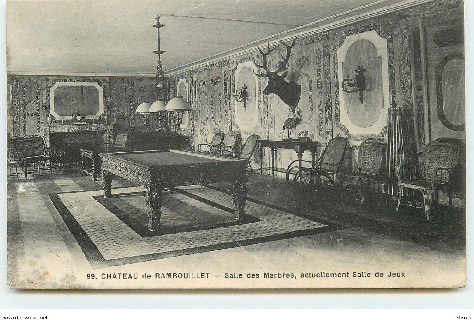 Château De RAMBOUILLET - Salle Des Marbres, Actuellement Salle De Jeux - Billard - Rambouillet (Schloß)