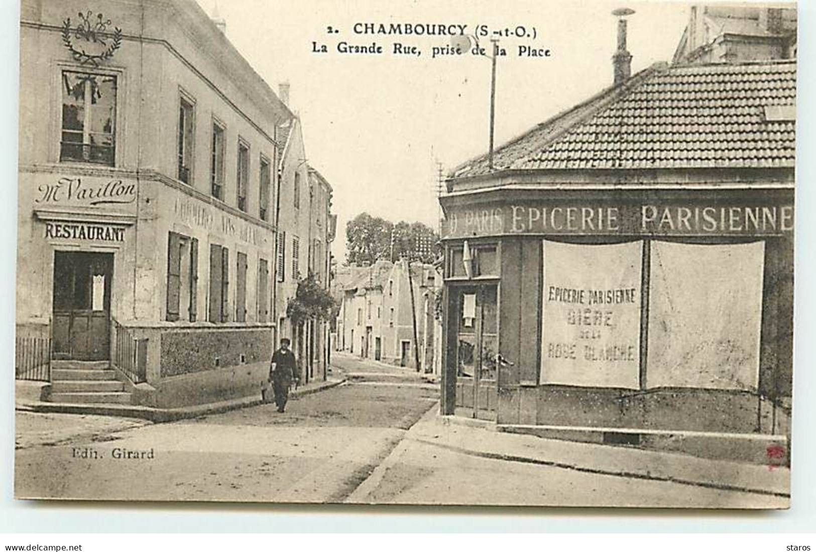 CHAMBOURCY - La Grande Rue, Prise De La Place - Epicerie Parisienne - Restaurant Maison Varillon - Chambourcy