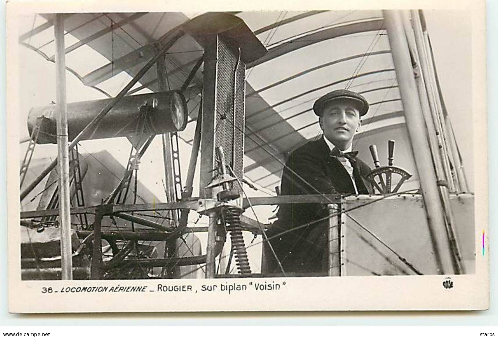 Aviation - Locomotion Aérienne - Rougier, Sur Biplan Voisin - Editeur Rose - Aviateurs