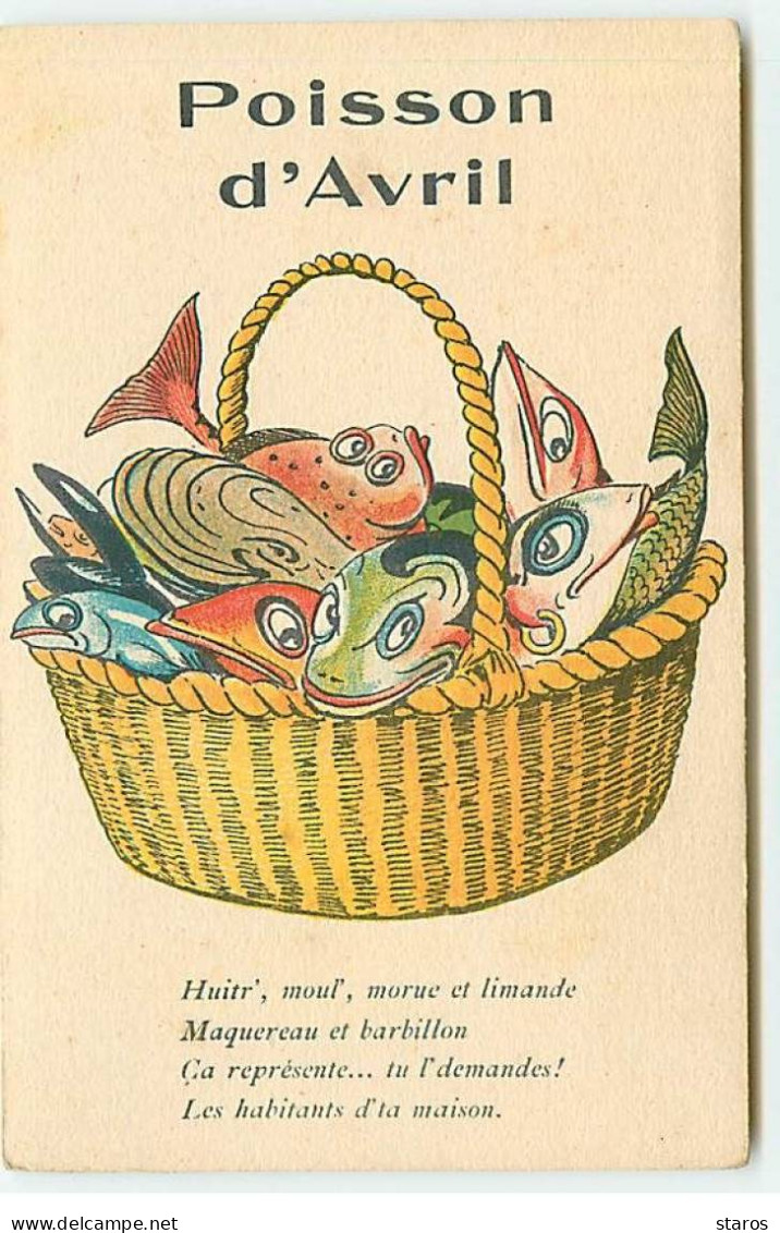 1er Avril - Poisson D'Avril - Huitr', Moul', Morue Et Limande .... - Collection Comique 89 - April Fool's Day