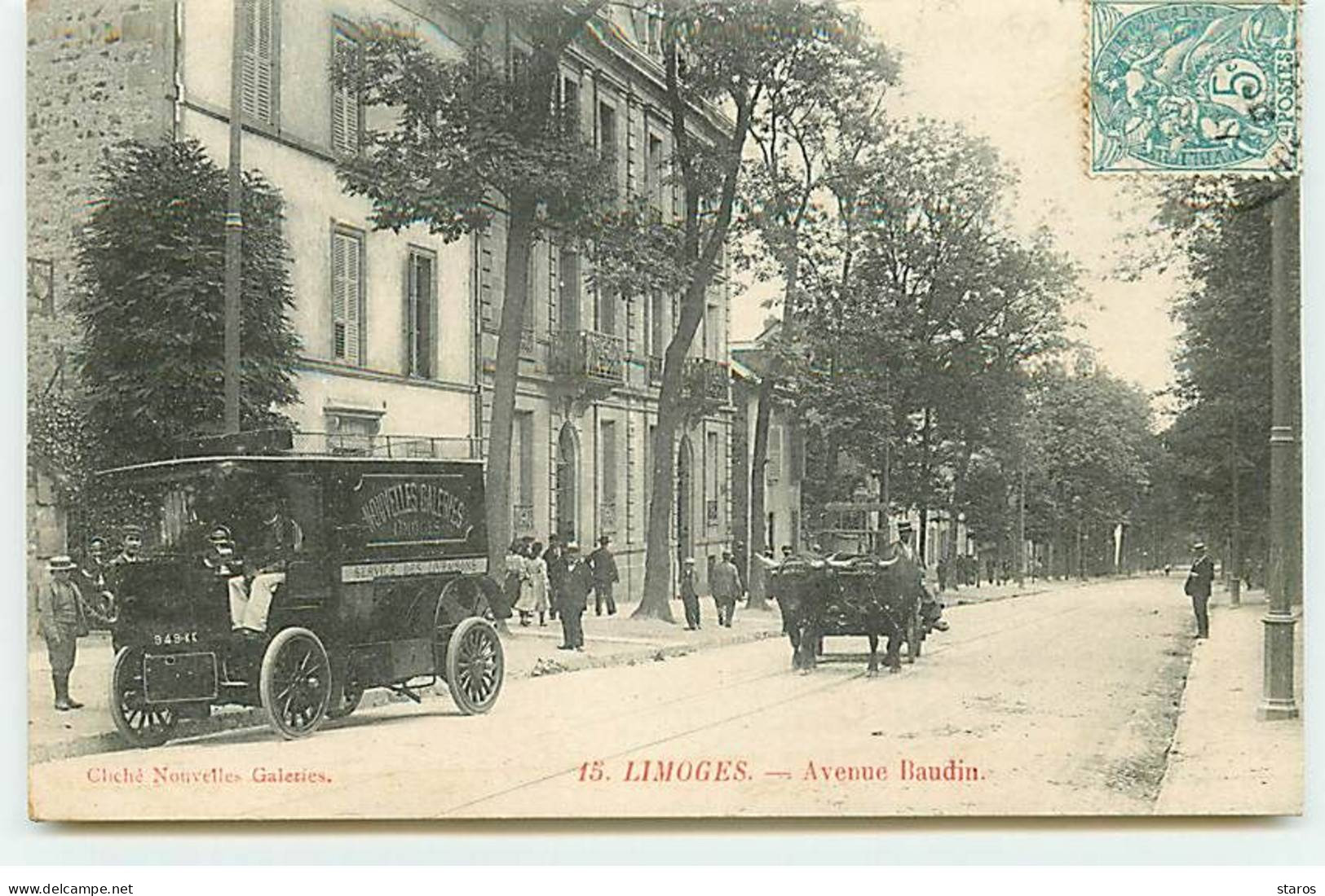 LIMOGES - Avenue Baudin - Camion Service De Livraison Nouvelles Galeries - Limoges