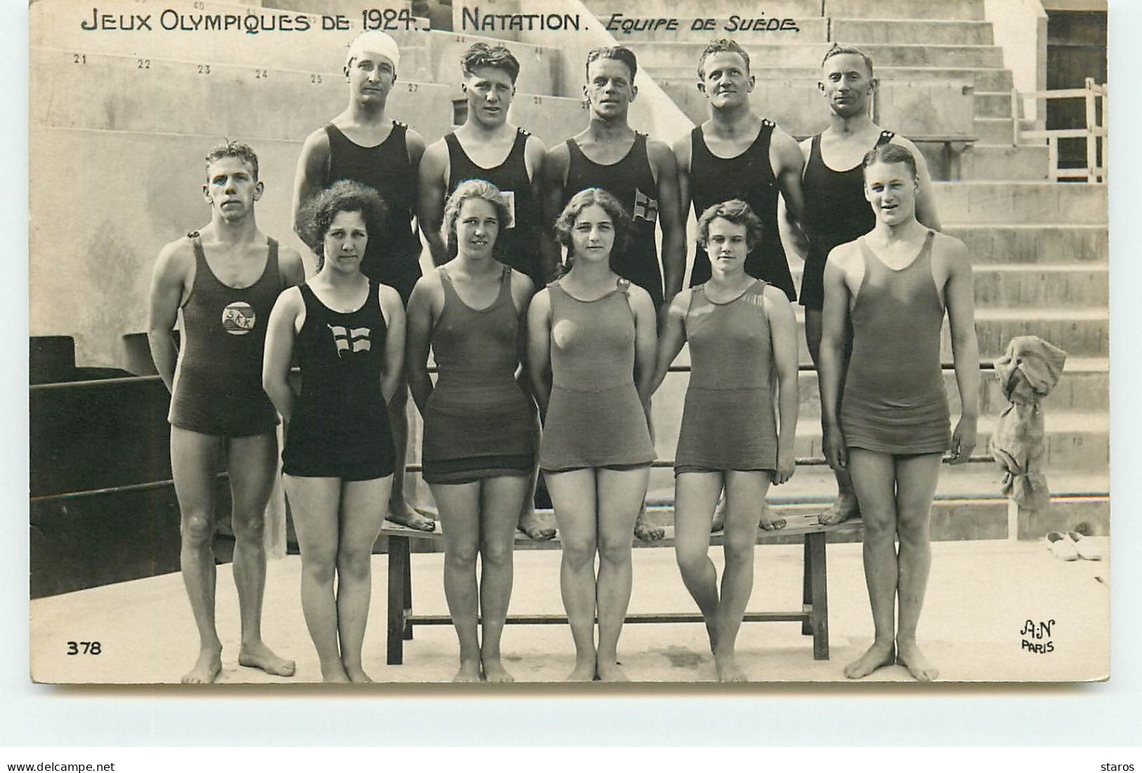 Jeux Olympiques De 1924 - Natation - Equipe De Suède - Juegos Olímpicos