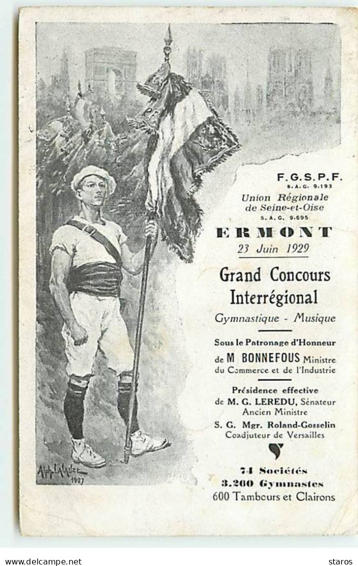 ERMONT - Grand Concours Interrégional - Gymnastique - Musique - Alph. Lalauze 1927 - Ermont-Eaubonne