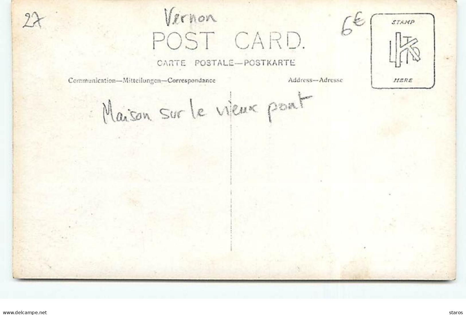 Carte Photo - VERNON - Maison Sur Le Vieux Pont - Vernon