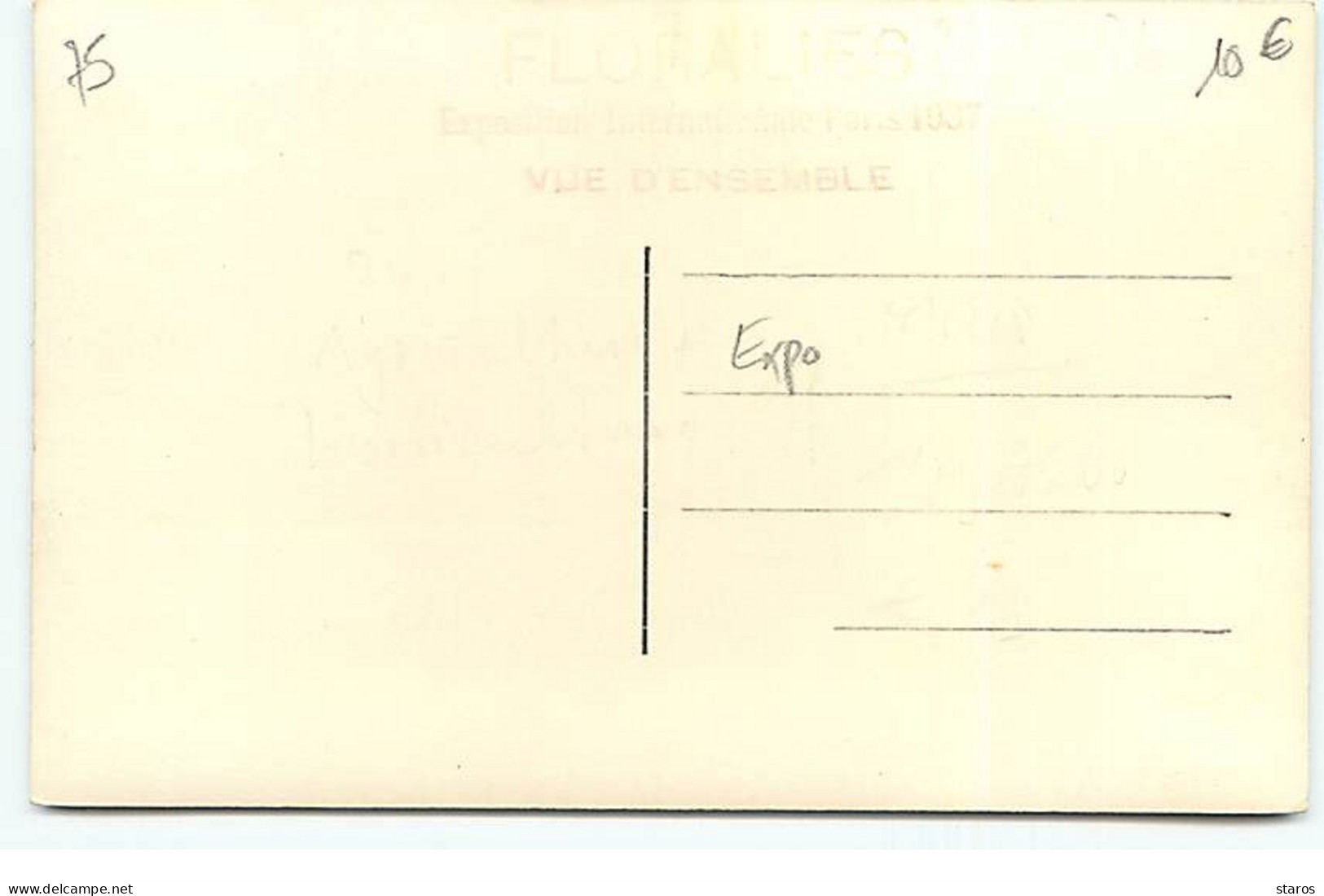 Carte Photo - PARIS - Floralies - Exposition Internationale 1937 - Vue D'ensemble - Expositions