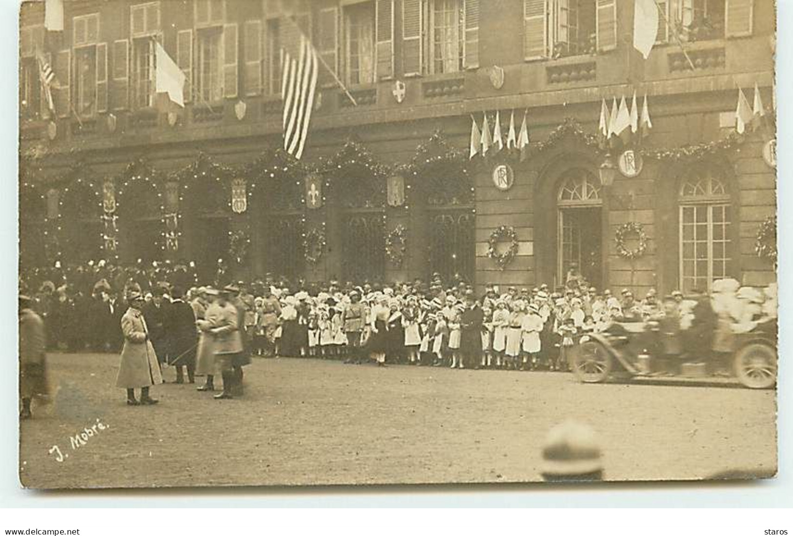 Carte Photo - METZ - L'entrée Des Troupes Françaises Le 23-11-1918 - Drapeau Américain - Metz