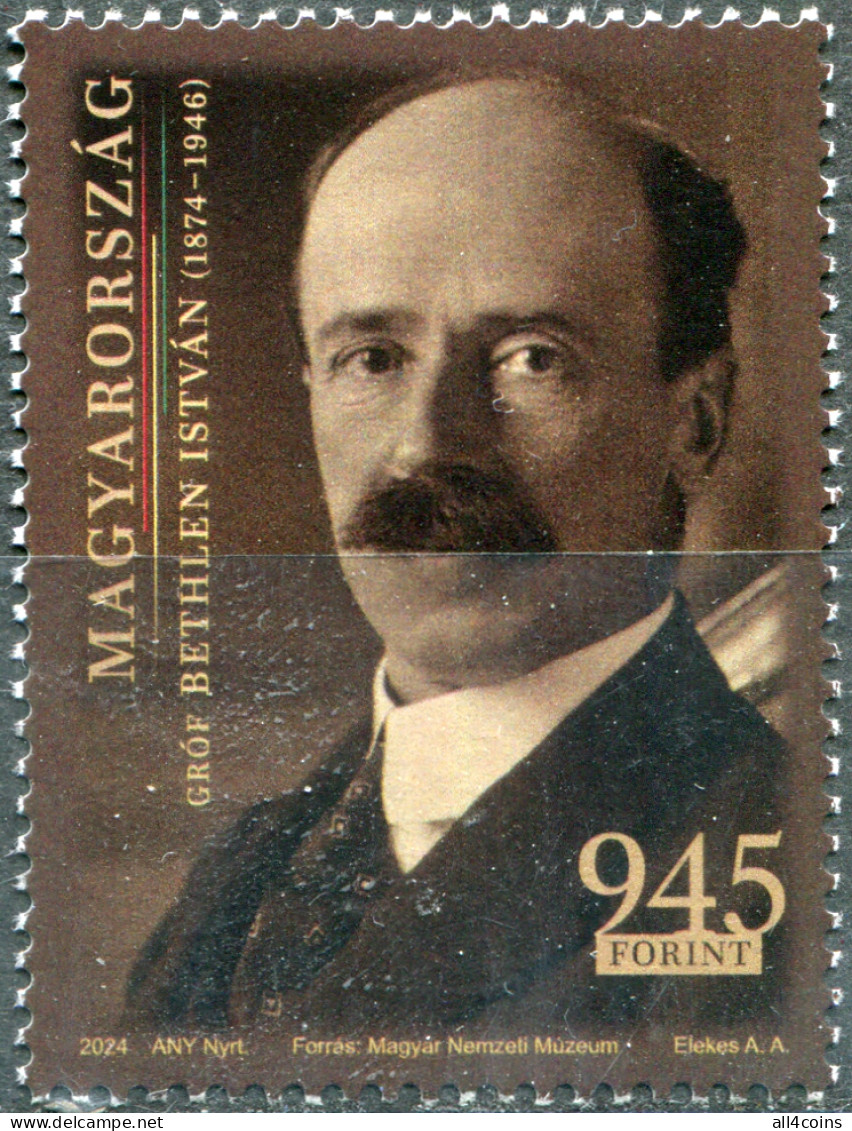 Hungary 2024. István Bethlen, Politician (MNH OG) Stamp - Ongebruikt