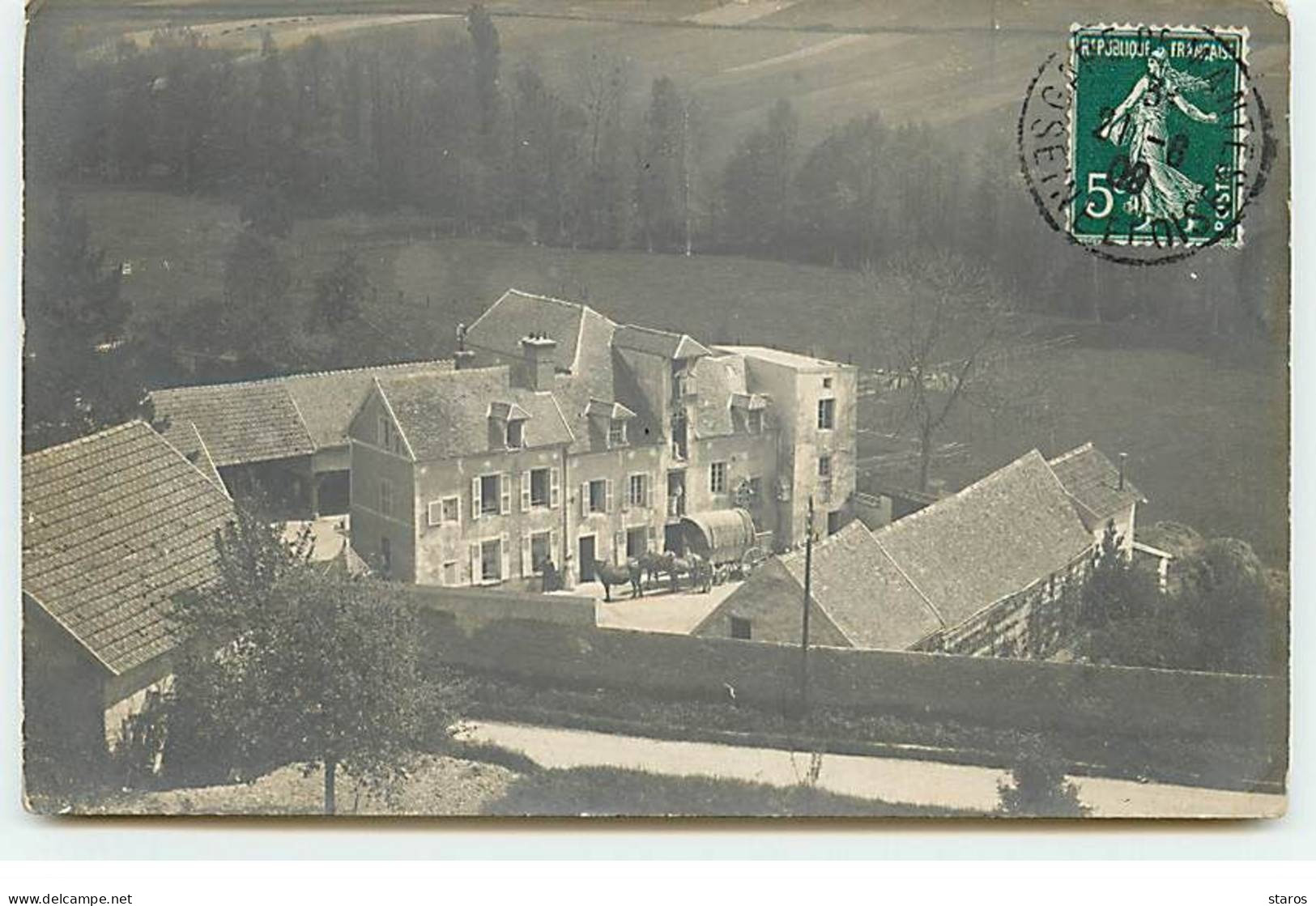 Carte Photo - VERT - Le Moulin - Cachet Gare De Mantes - Other & Unclassified