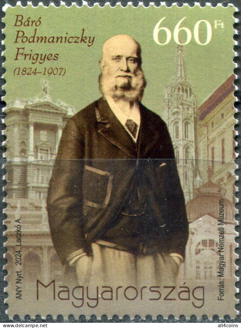 Hungary 2024. Baron Frigyes Podmaniczky, Politician (MNH OG) Stamp - Ungebraucht