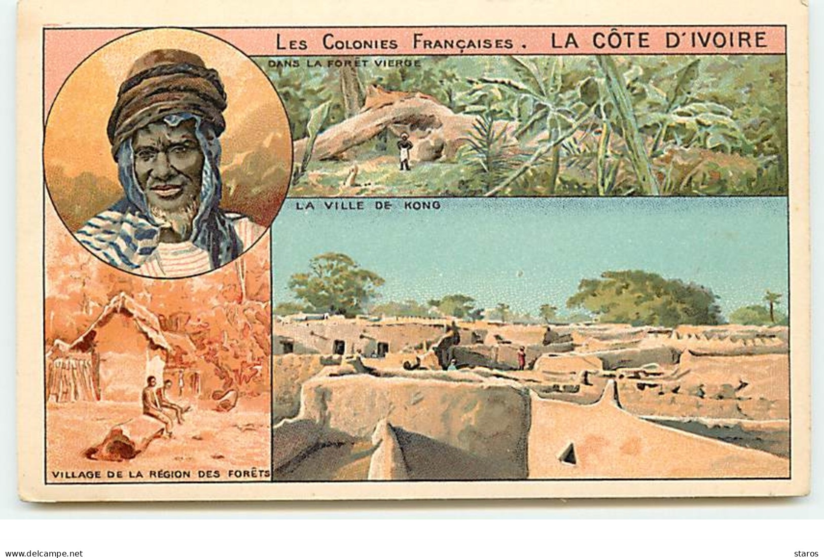 Les Colonies Françaises : La Côte D'Ivoire - Dans La Forêt Vierge (Multi-vues) - Publicité Phoscao - Elfenbeinküste