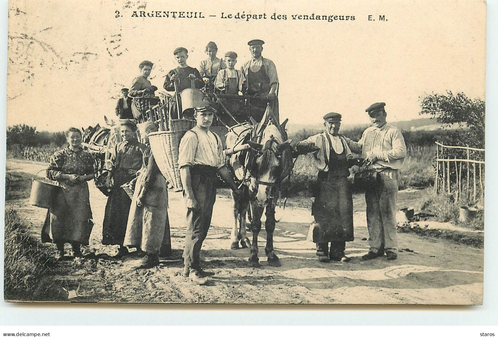 ARGENTEUIL - Le Départ Des Vendangeurs - Vin - Vigne - Argenteuil