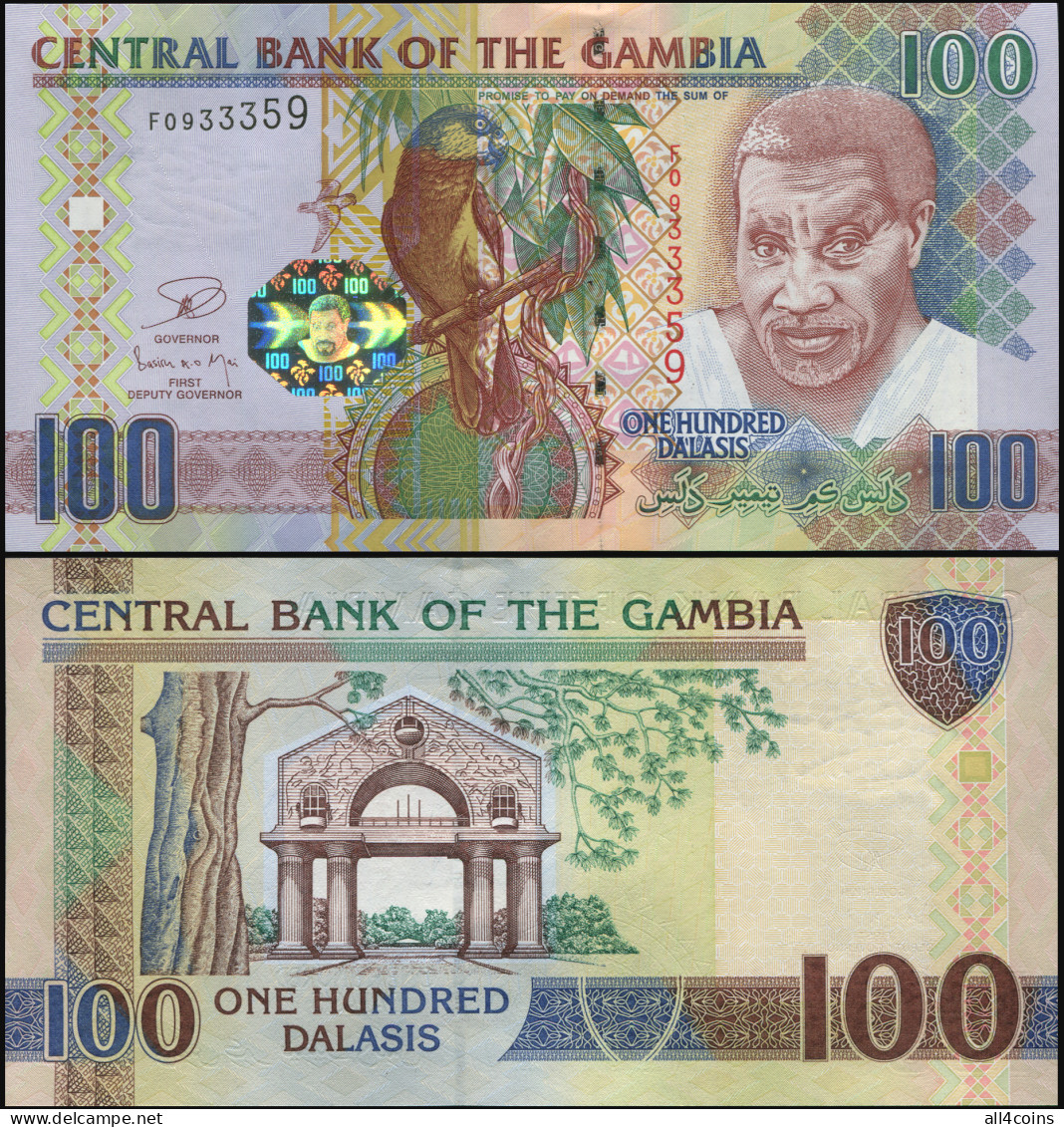 Gambia 100 Dalasis. ND (2013) Unc. Banknote Cat# P.29bb - Gambia