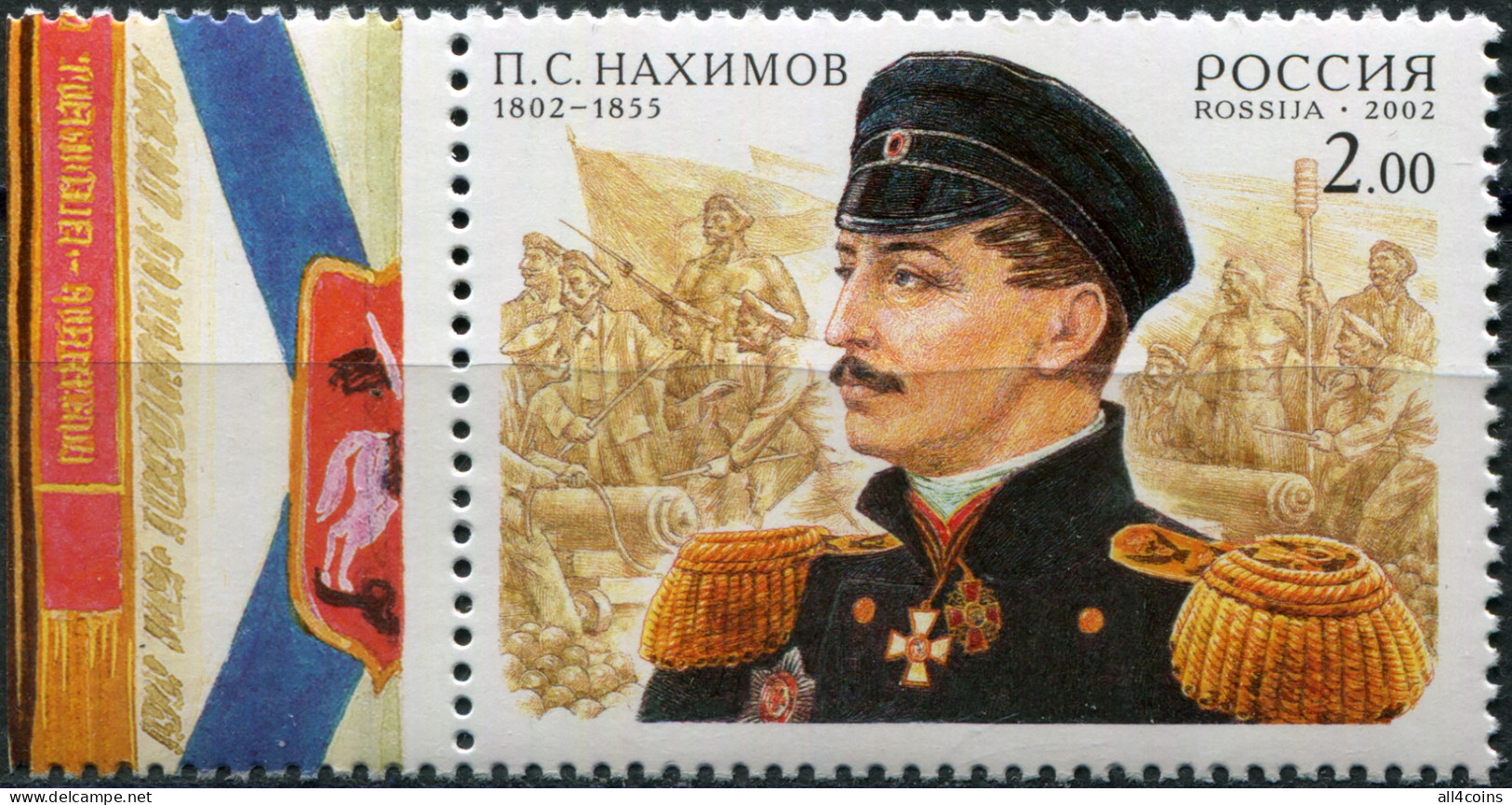 Russia 2002. 200th Anniversary Of The Birth Of P.S.Nakhimov (IV) (MNH OG) Stamp - Ungebraucht