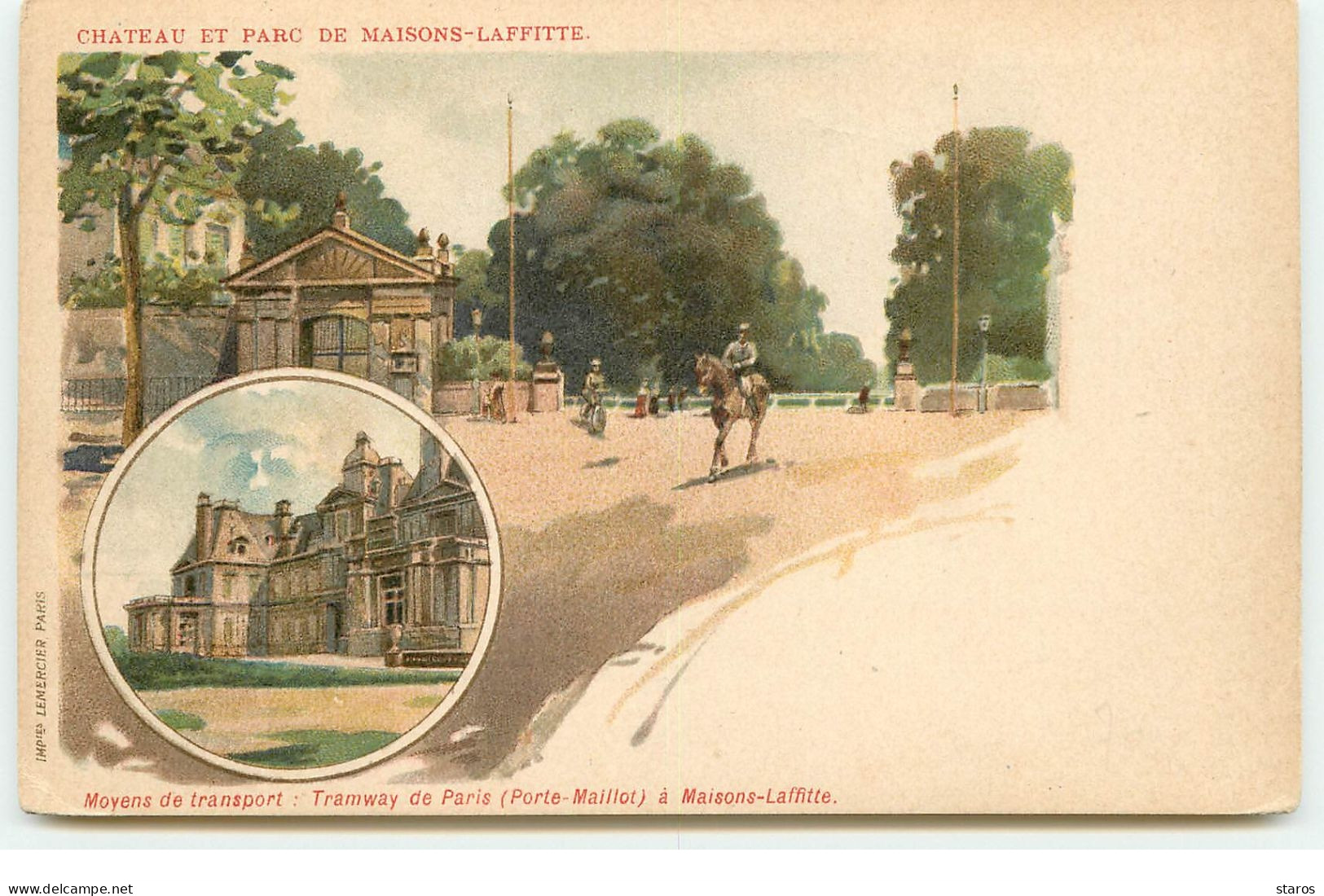 Château Et Parc De MAISONS-LAFFITTE - Moyens De Transport : Tramway De Paris (Porte-Maillot) à Maisons-Laffitte - Maisons-Laffitte