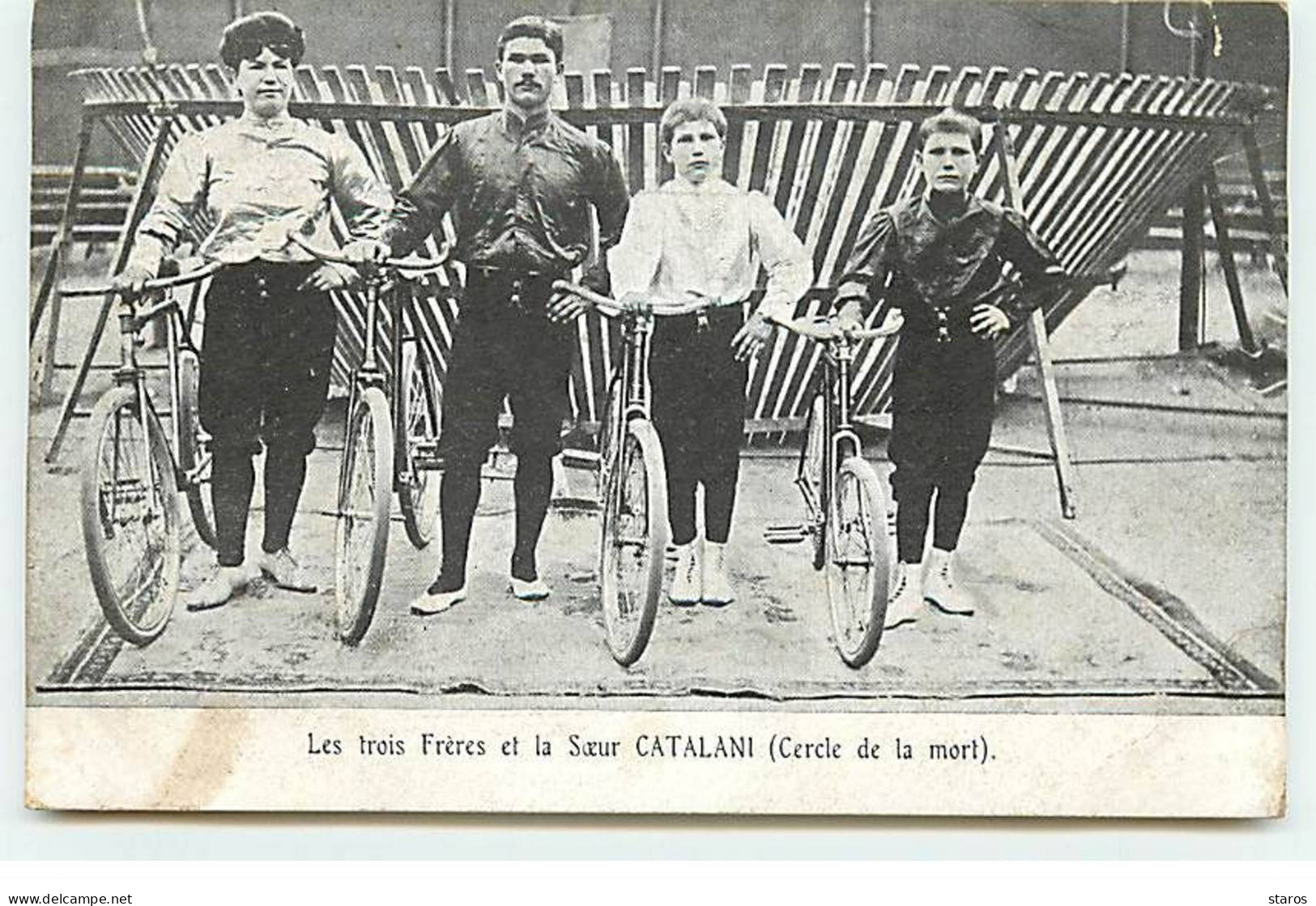 Cirque - Les Trois Frères Et La Soeur Catalani (Cercle De La Mort) - Vélo - Cirque