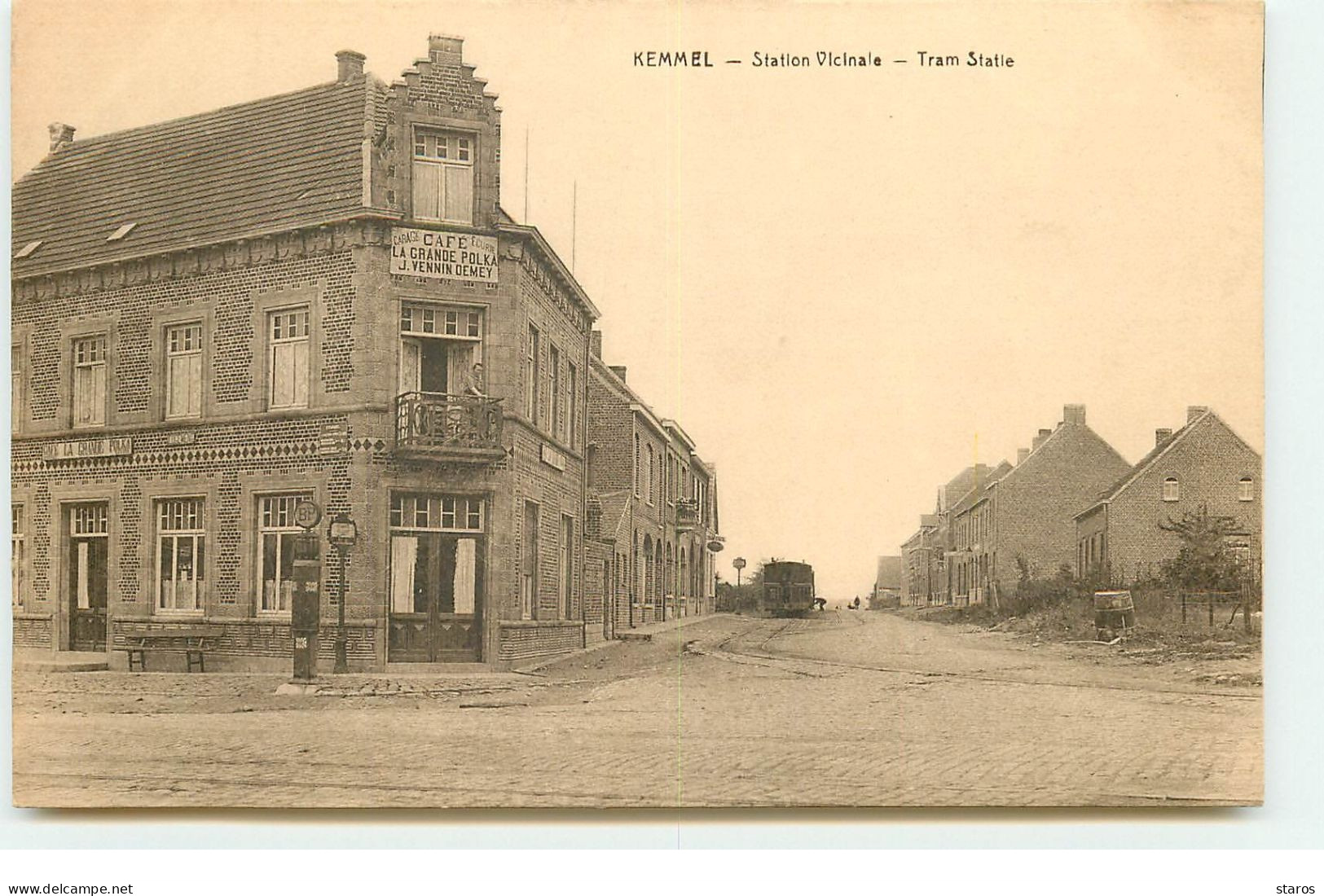 Belgique - KEMMEL - Station Vicinale - Tram Statie - Café La Grande Polka - J. Vennin Demey - Heuvelland