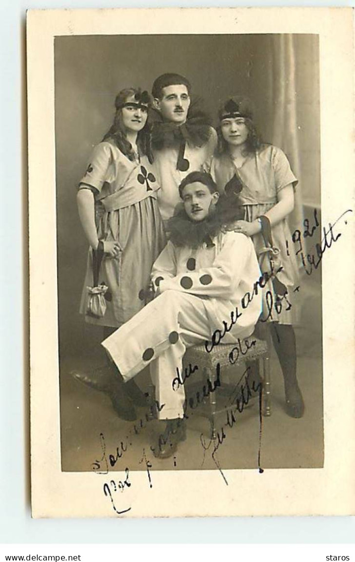 Carte Photo - Mardi-Gras Au Casino De Paris 1921 - Les Professeurs De Fox-Trott - Pierrot - Sonstige & Ohne Zuordnung