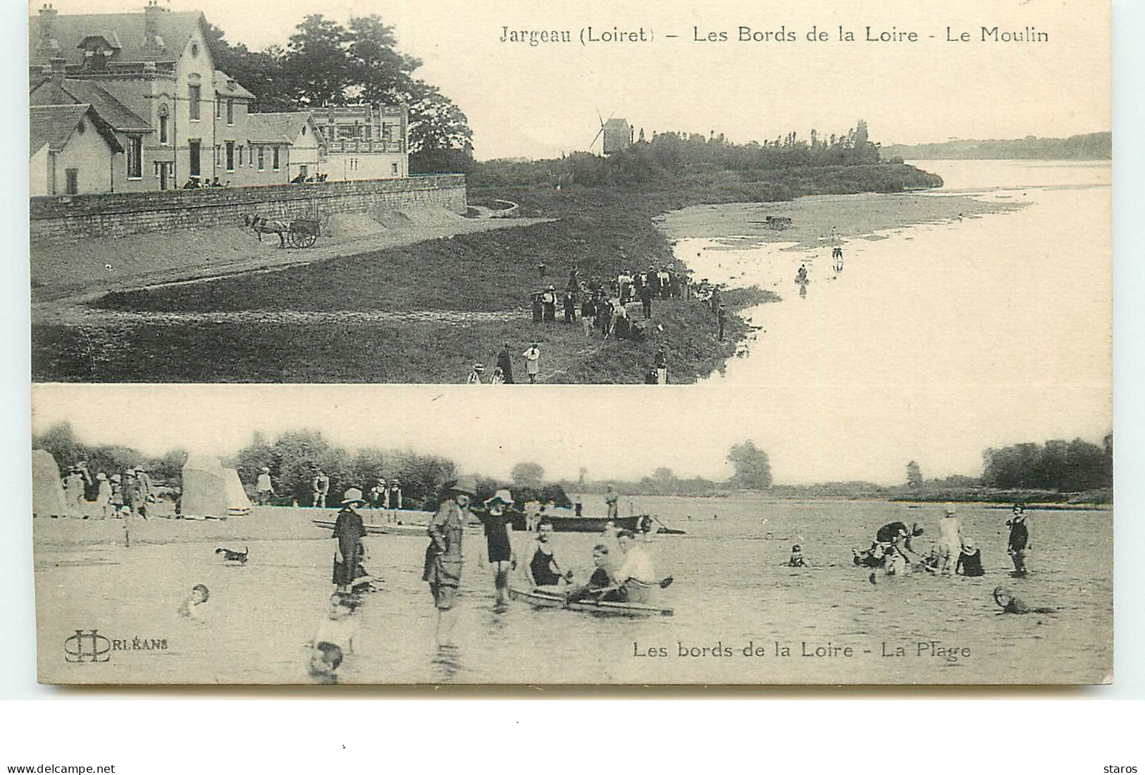 JARGEAU - Les Bords De La Loire - Le Moulin - La Plage - Jargeau