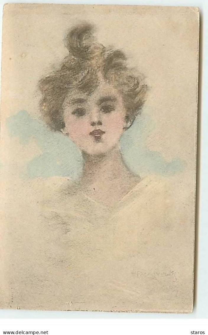 Illustrateur - Henri Boutet - Portrait D'une Jeune Fille - Boutet