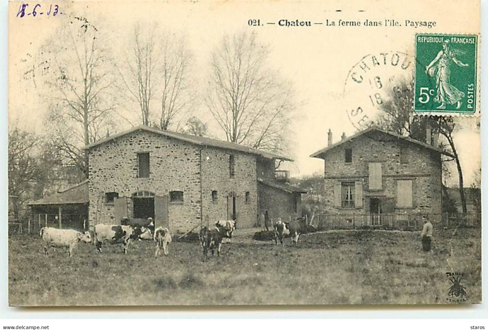 CHATOU - La Ferme Dans L'Ile - Paysage - Vaches - Chatou