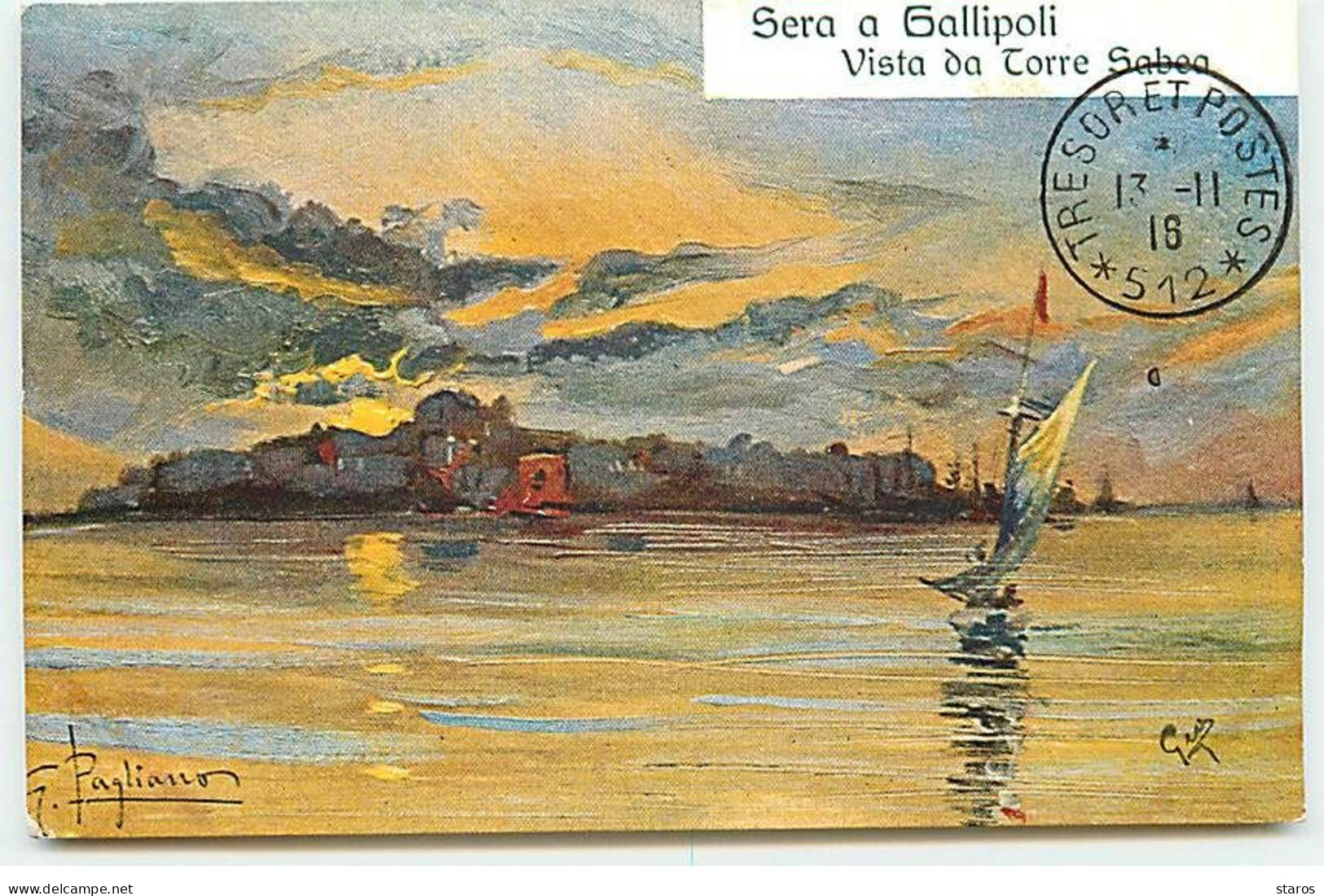 Italie - Sera A GALLIPOLI - G. Pagliano - Vista Da Torre Sabea - Andere & Zonder Classificatie