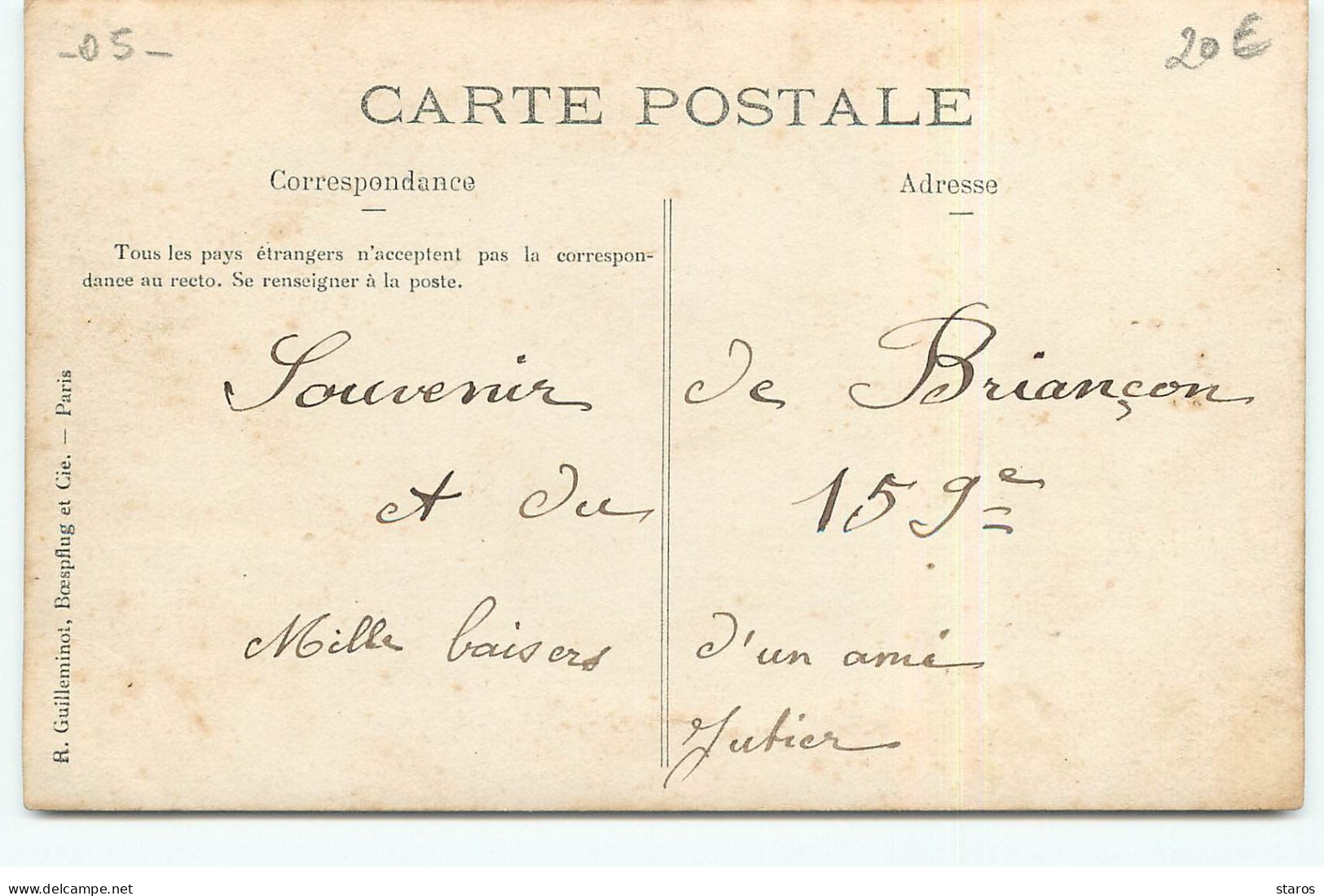 Carte Photo - Groupe De Chasseurs Alpins - BRIANCON - Souvenir Du 159ème - Briancon