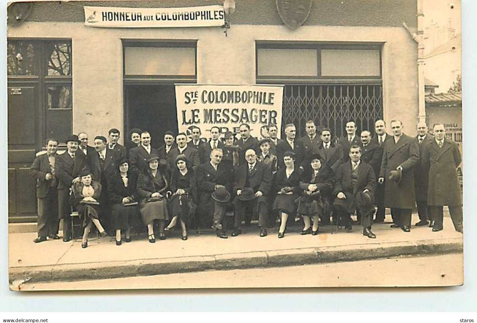 Carte Photo à Identifier - Société Colombophile Le Messager - Te Identificeren