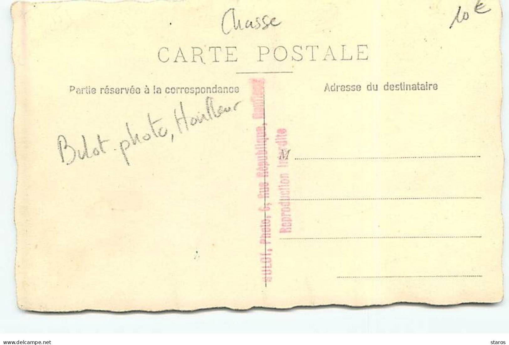 Carte Photo - Chasse - Hommes Portant Des Cors De Chasse - Bidot Photo, Honfleur - Chasse