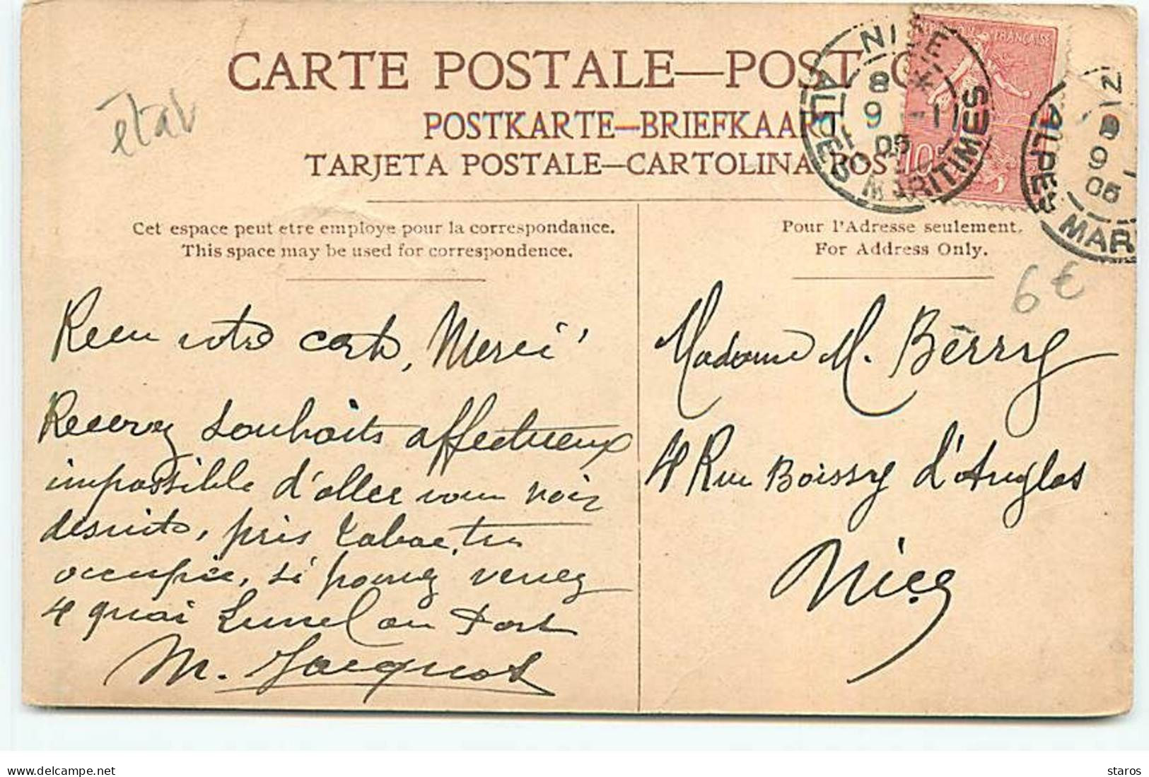 Artiste - Melle Cavalieri - Folies-Bergères - Carte Vendue En L'état - Entertainers