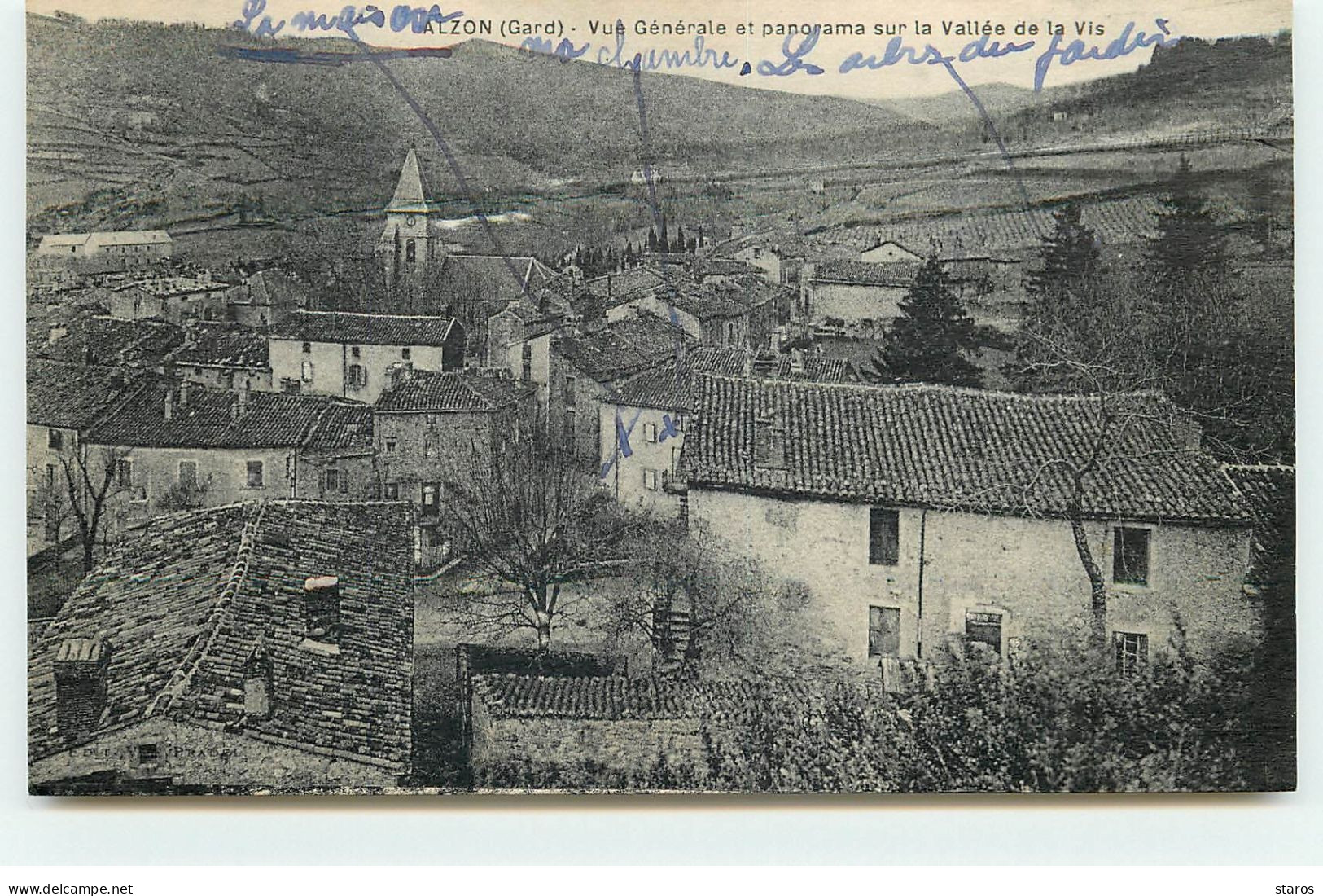 ALZON - Vue Générale Et Panorama Sur La Vallée De La Vis - Autres & Non Classés