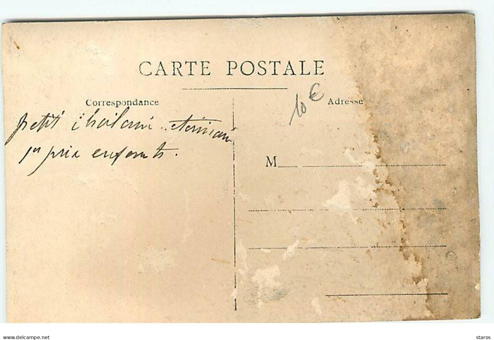 Carte Photo à Localiser - Enfants Déguisés, L'un Dans Une Voiture Fleurie Tirée Par Une Chèvre - Zu Identifizieren