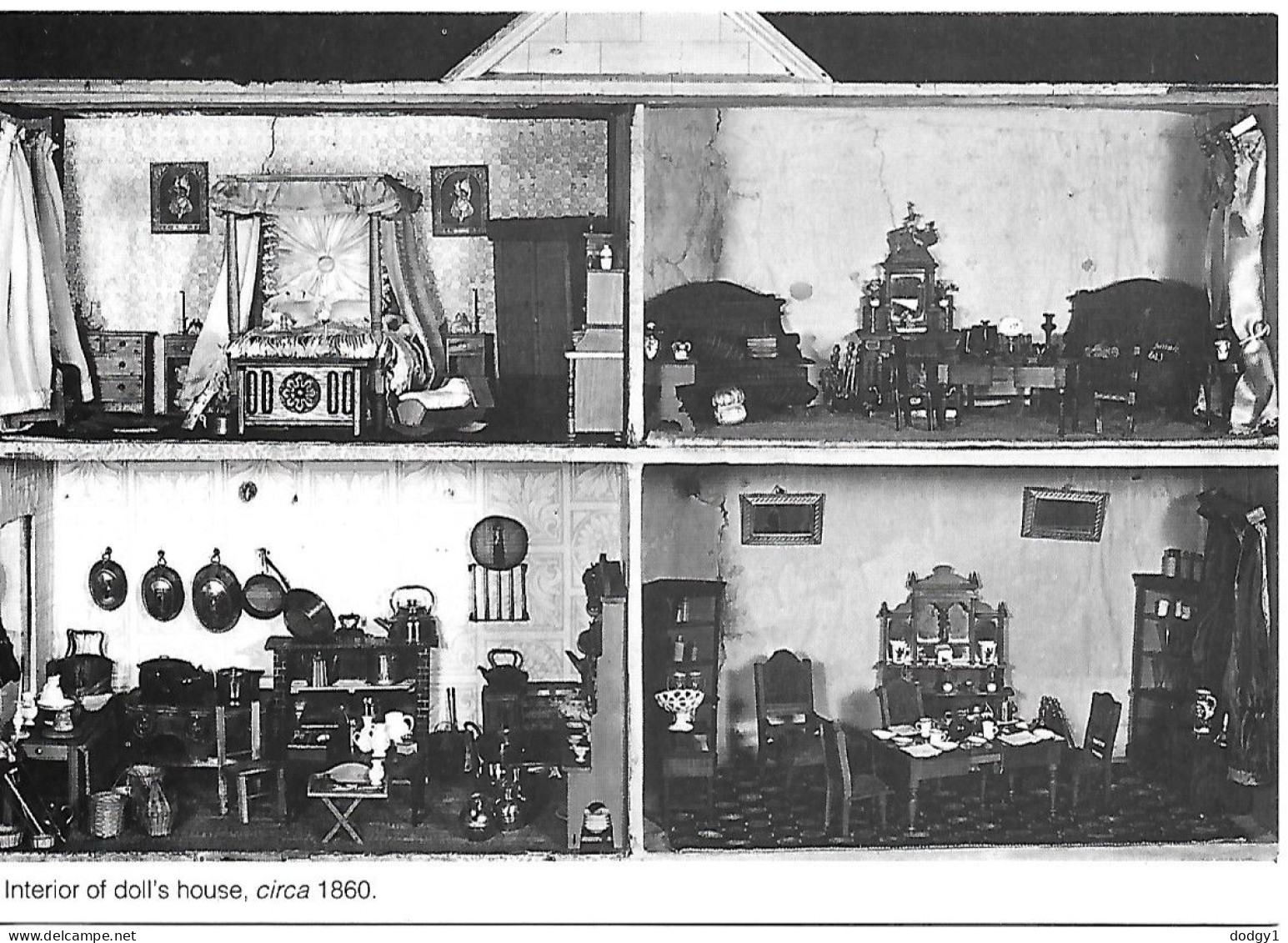 INTERIOR OF DOLLS HOUSE, Circa 1860 UNUSED POSTCARD  Nd1 - Games & Toys