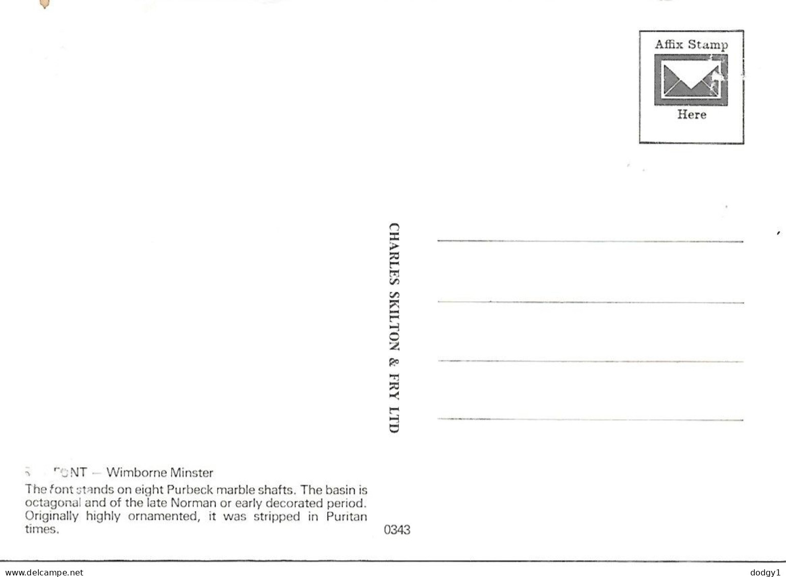 WIMBOURNE MINSTER, WIMBOURNE, DORSET, ENGLAND. UNUSED POSTCARD  Nd1 - Sonstige & Ohne Zuordnung