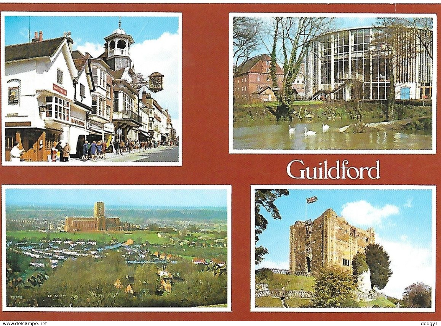 SCENES FROM GUILDFORD, SURREY, ENGLAND. UNUSED POSTCARD  Nd1 - Surrey