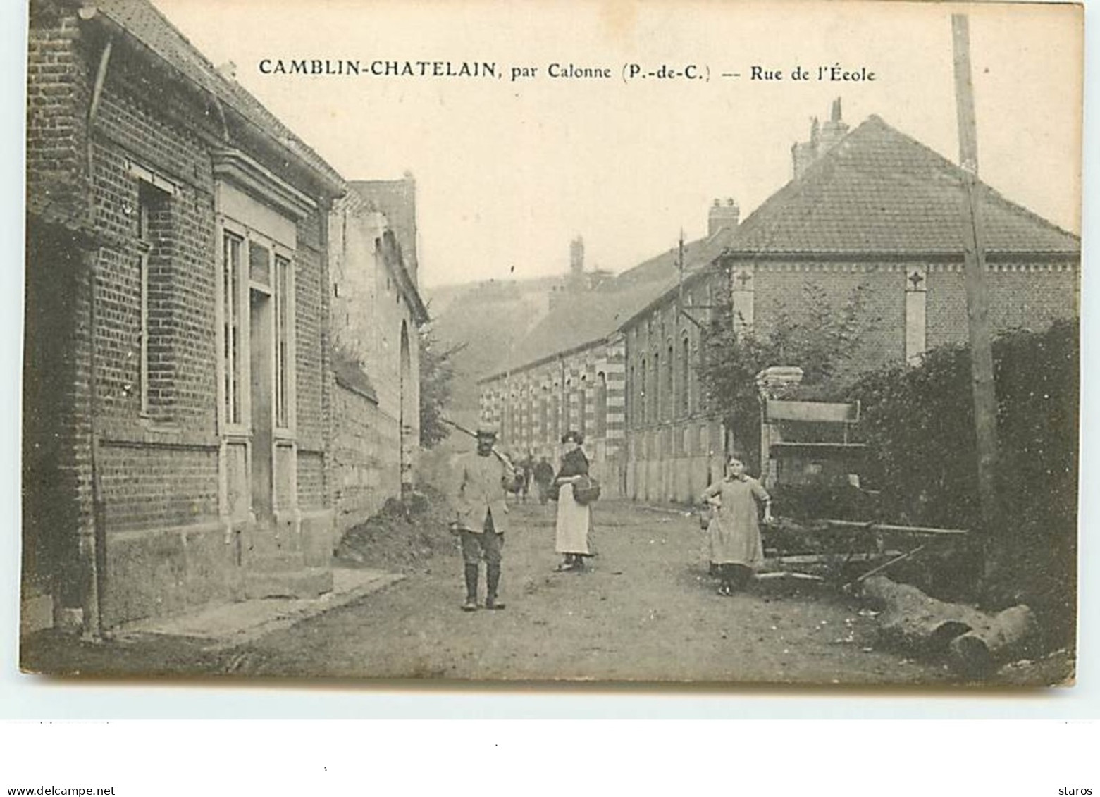 CAMBLIN-CHATELAIN, Par Calonne - Rue De L'Ecole - Other & Unclassified
