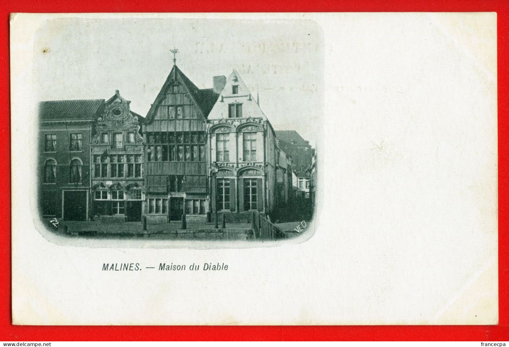 934 - BELGIQUE - MALINES - Maison Du Diable  - DOS NON DIVISE - Malines