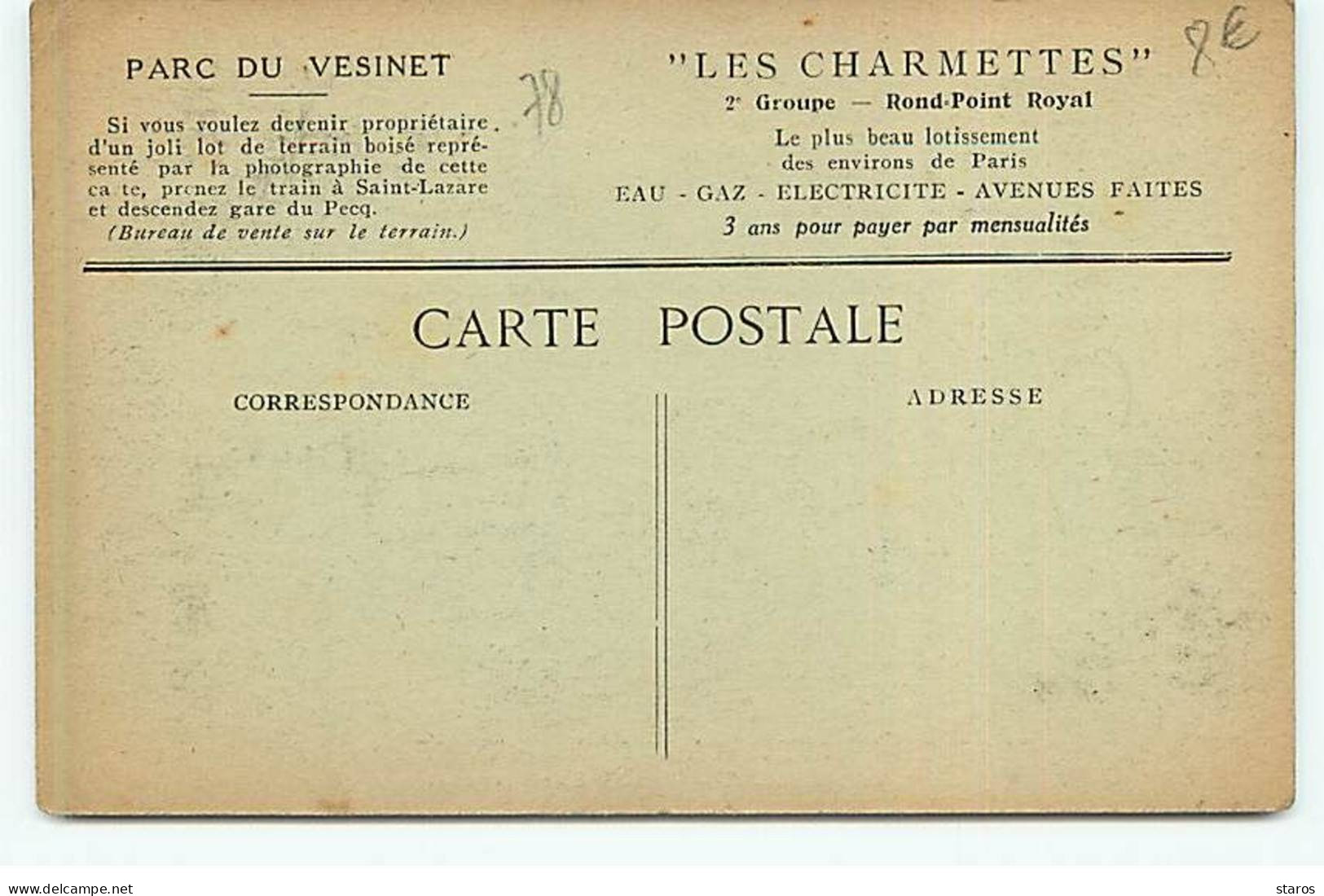 LE VESINET - Les Charmettes - 2è Groupe Rond-Point Royal - Vue Du Lotissement - Le Vésinet