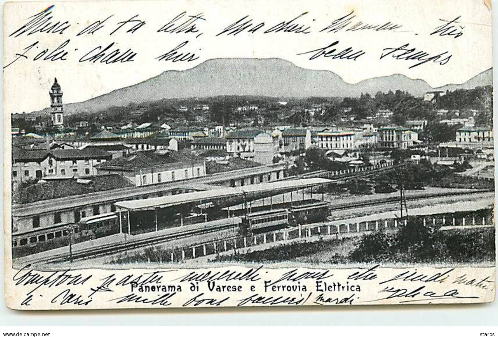 Italie - Panorama Di Varese E Ferrovia Elettrica - Bahnhof - Varese